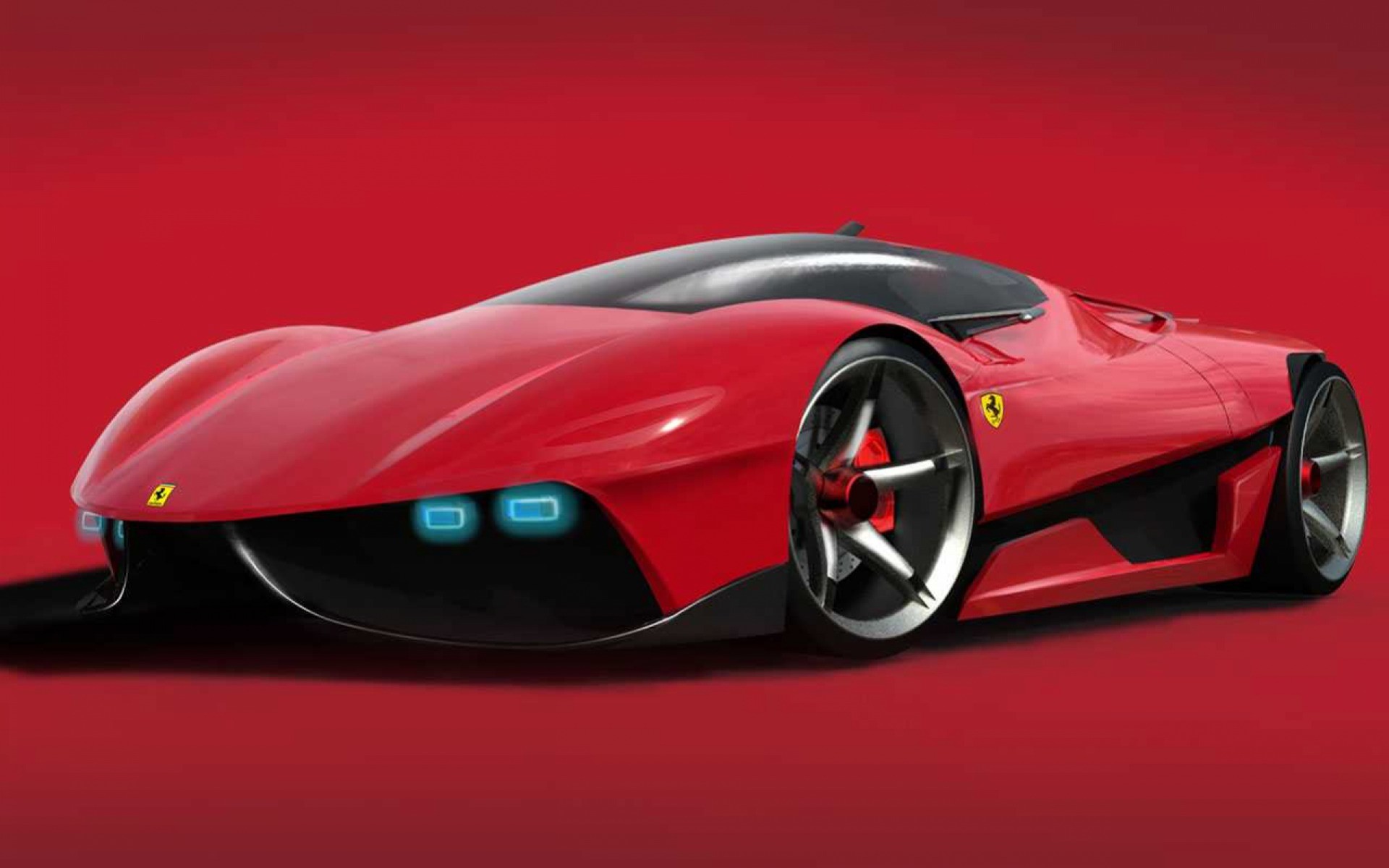 Ferrari, Concept car, Auto sportiva, Rosso, 16:10 Full HD, sfondo widescreen