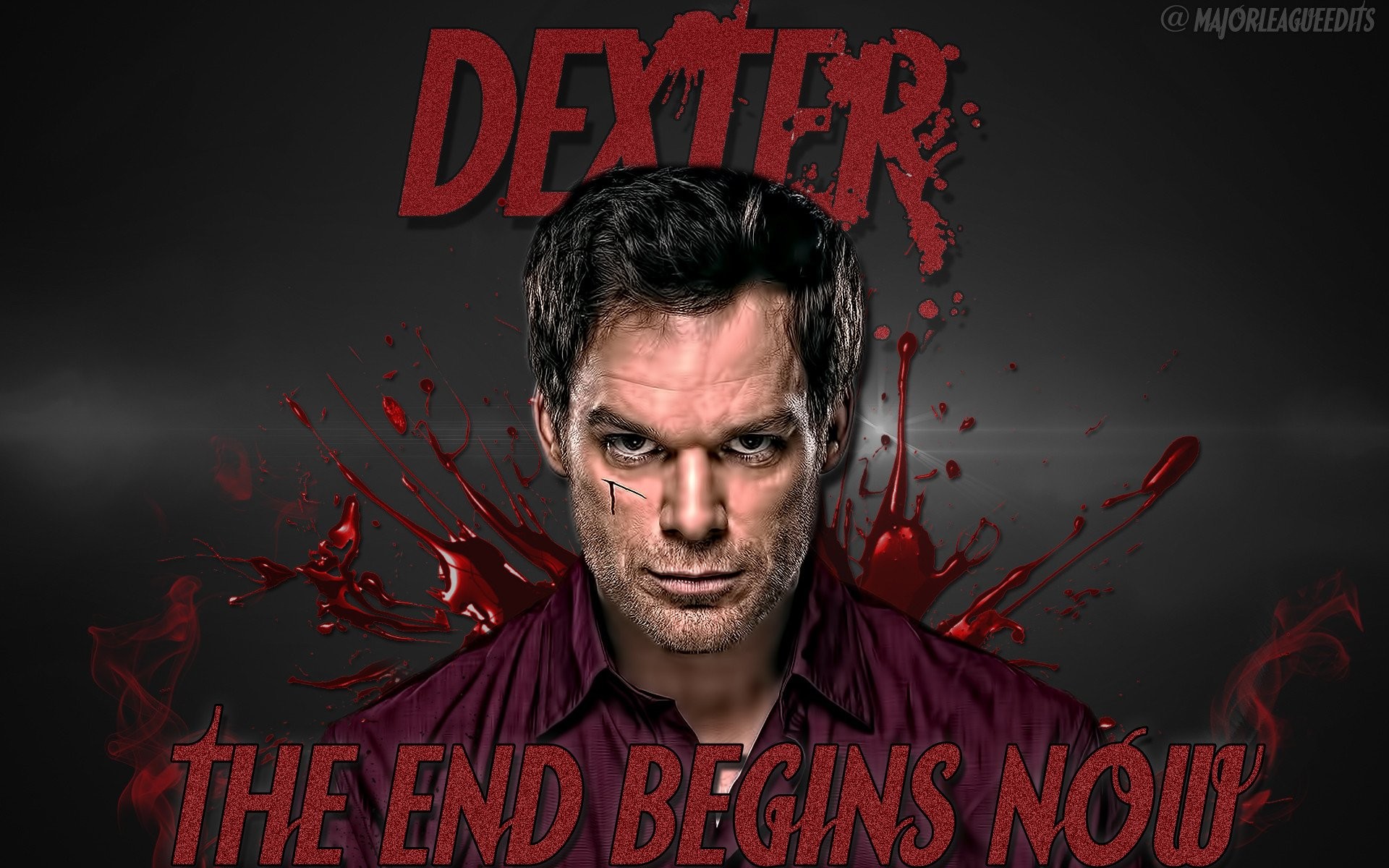 Dexter Morgan, Michael C. Hall, Dexter, The End Begins Now, Schizzi di sangue, sfondo per PC