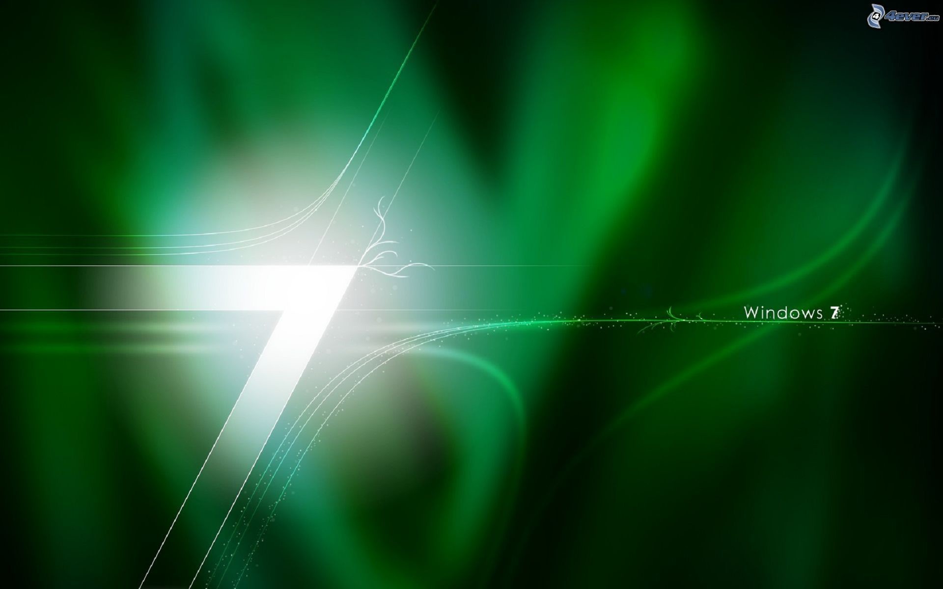 Windows 7, Verde, Luce, 1920x1200, immagine di sfondo