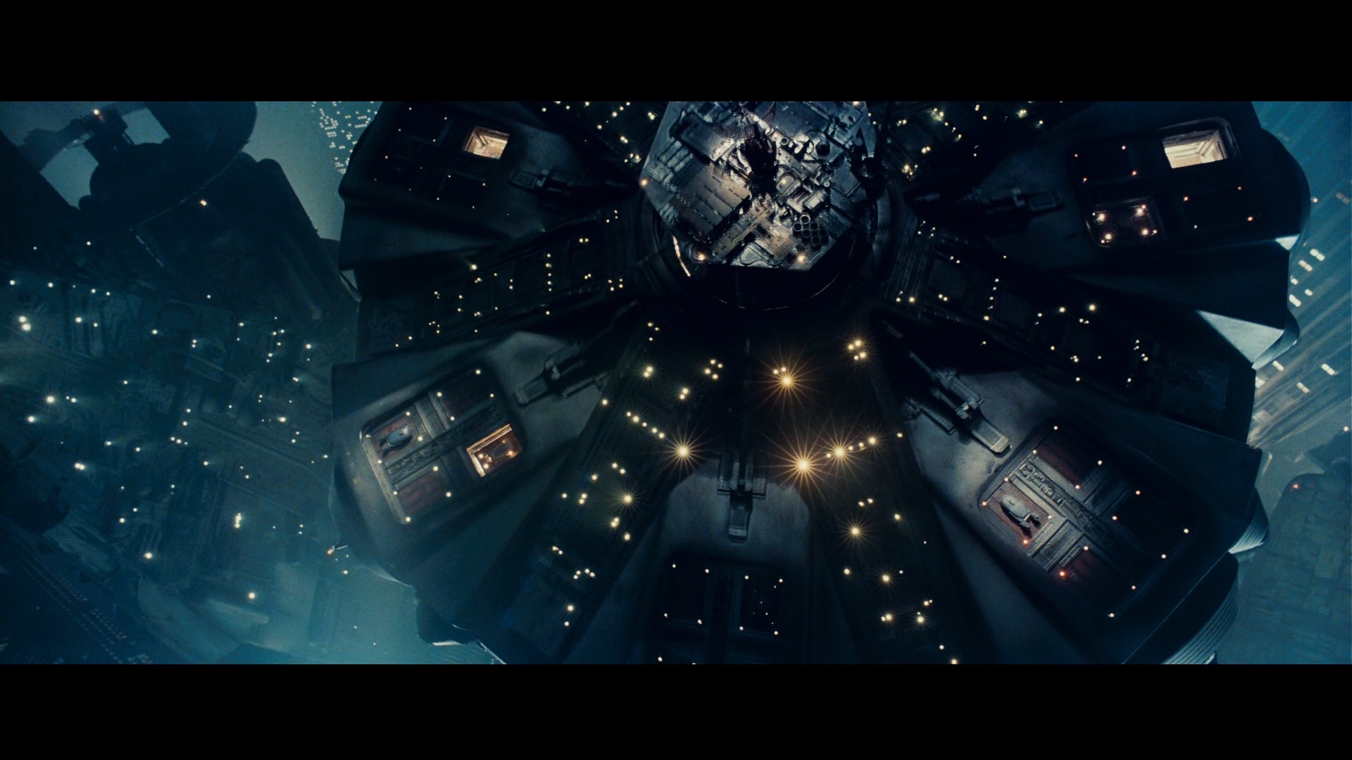 Blade Runner, Grattacieli, Vista dall'alto, Notte, Cyberpunk, Full HD 1080p, sfondo desktop