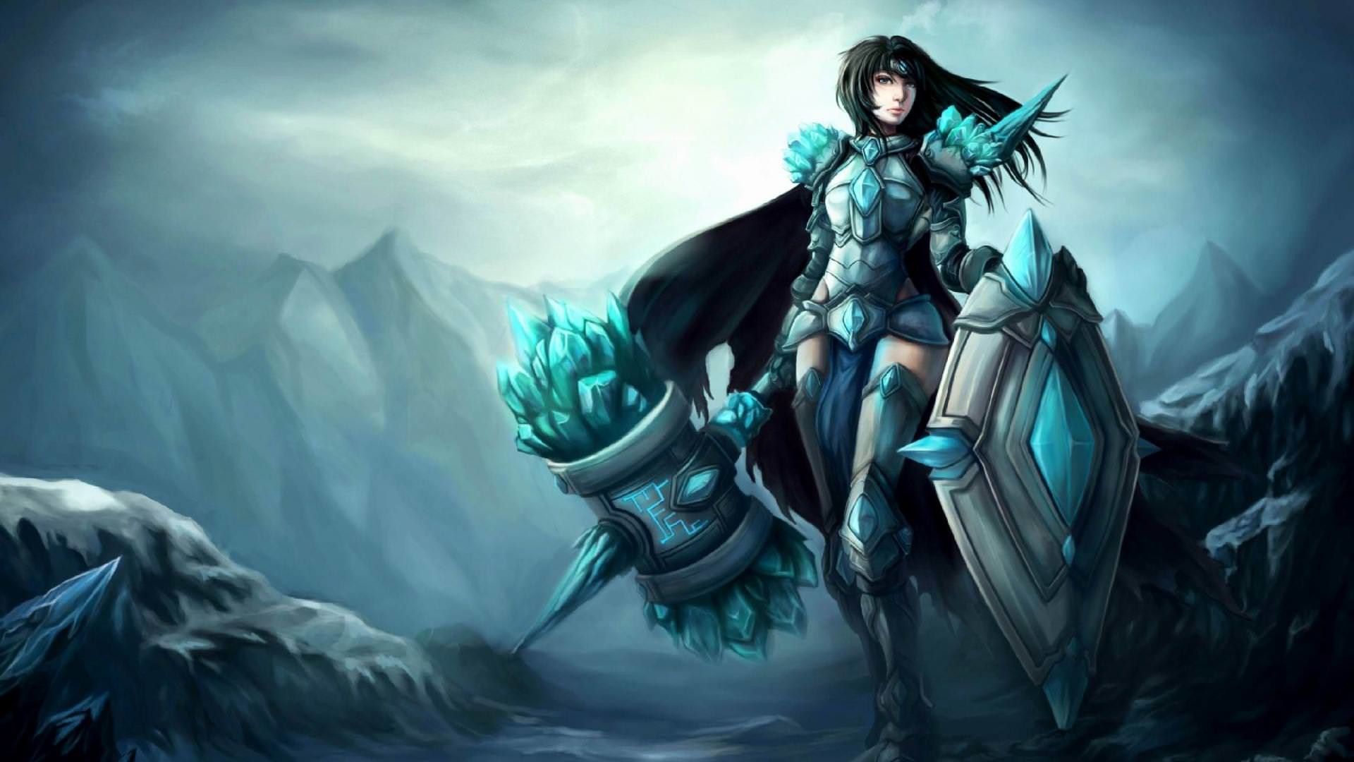 Taric, League of Legends, Scudo, Montagne innevate, Full HD 1080p, sfondo desktop