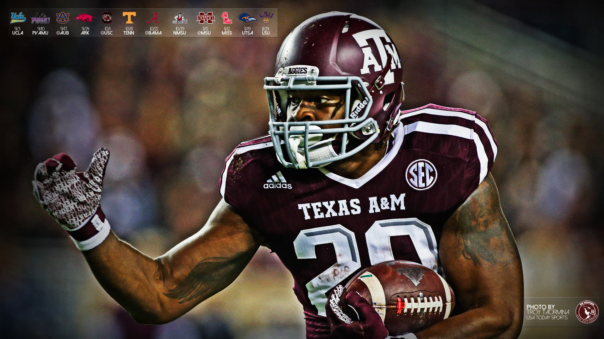 Texas A&M Aggies, Football americano, SEC, Giocatore, Full HD, sfondo per PC