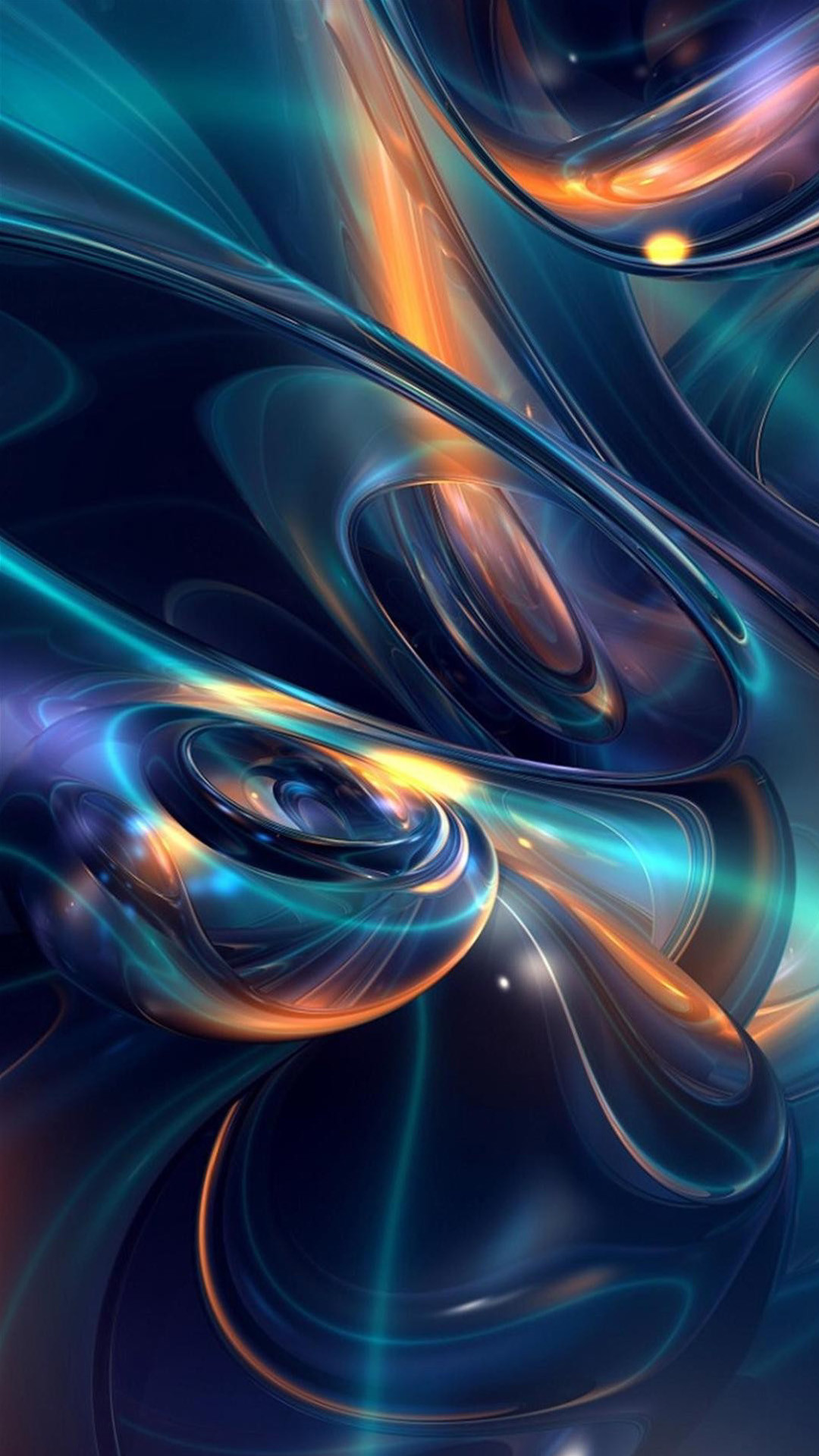 Astratto, Vortici, Blu, Arte digitale, sfondo Samsung S4 Full HD