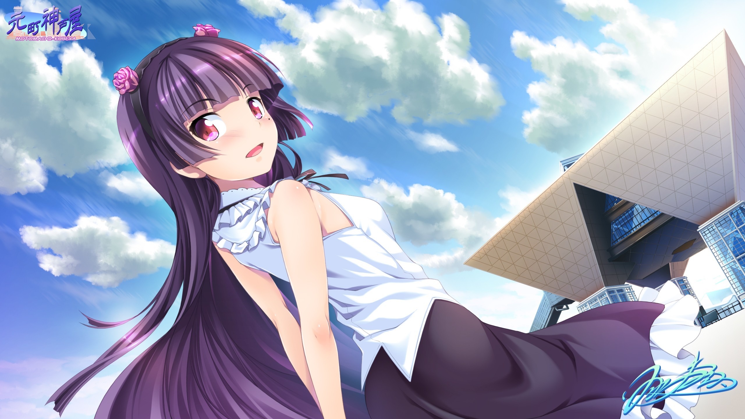 Ruri Gokou, Kuroneko, Oreimo, Tokyo Big Sight, Cielo azzurro, 2K, sfondo per PC e portatile