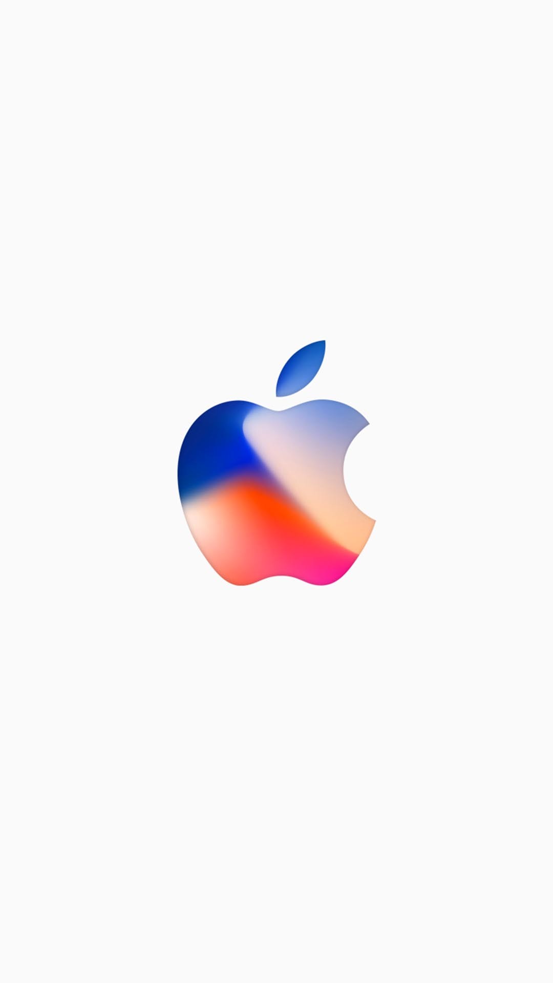 Logo Apple, Apple, Evento Apple settembre 2017, Sfondo bianco, Full HD, schermata di blocco del cellulare