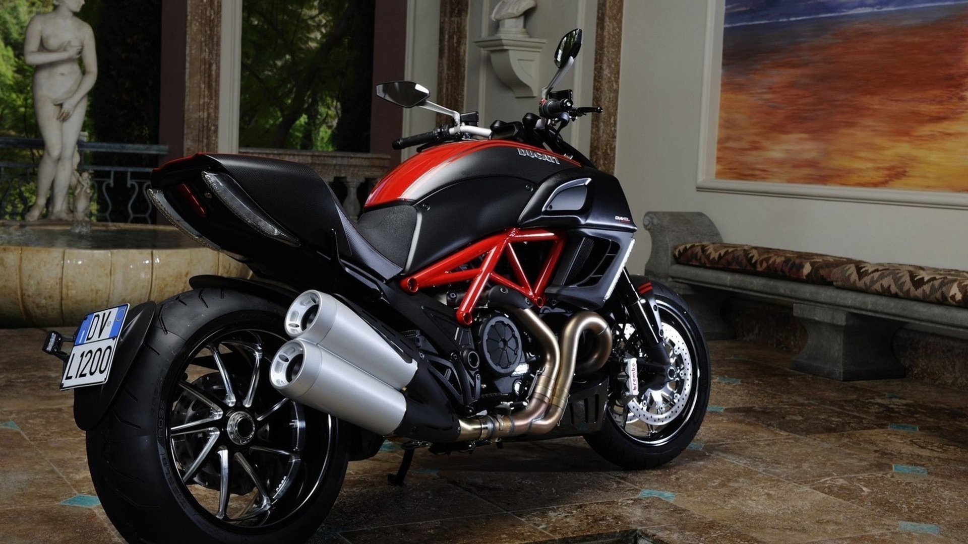 Ducati Diavel, Power cruiser, Interni, 1920x1080, sfondo per PC