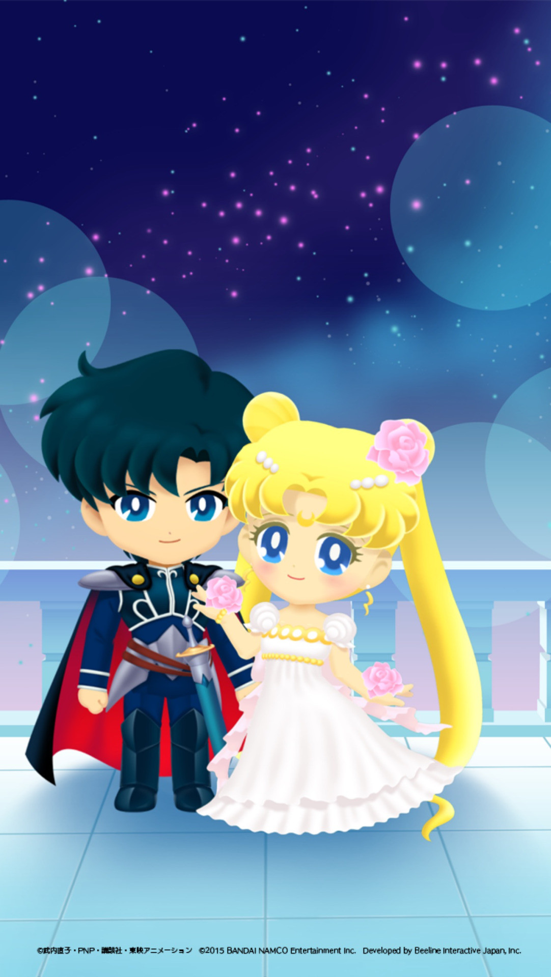 Principessa Serenity, Endymion, Sailor Moon, Chibi, Full HD, wallpaper per smartphone
