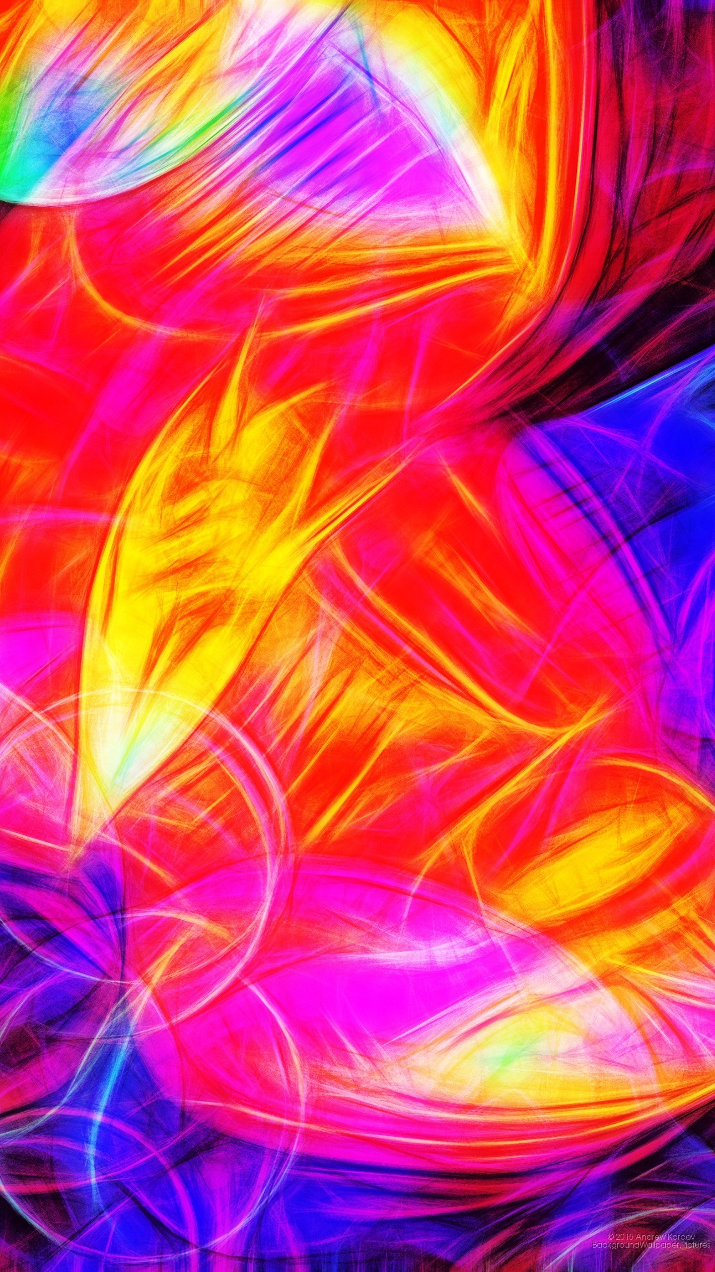 Astratto, Linee luminose, Colori vivaci, Arancione, schermata di blocco Galaxy S7 Edge
