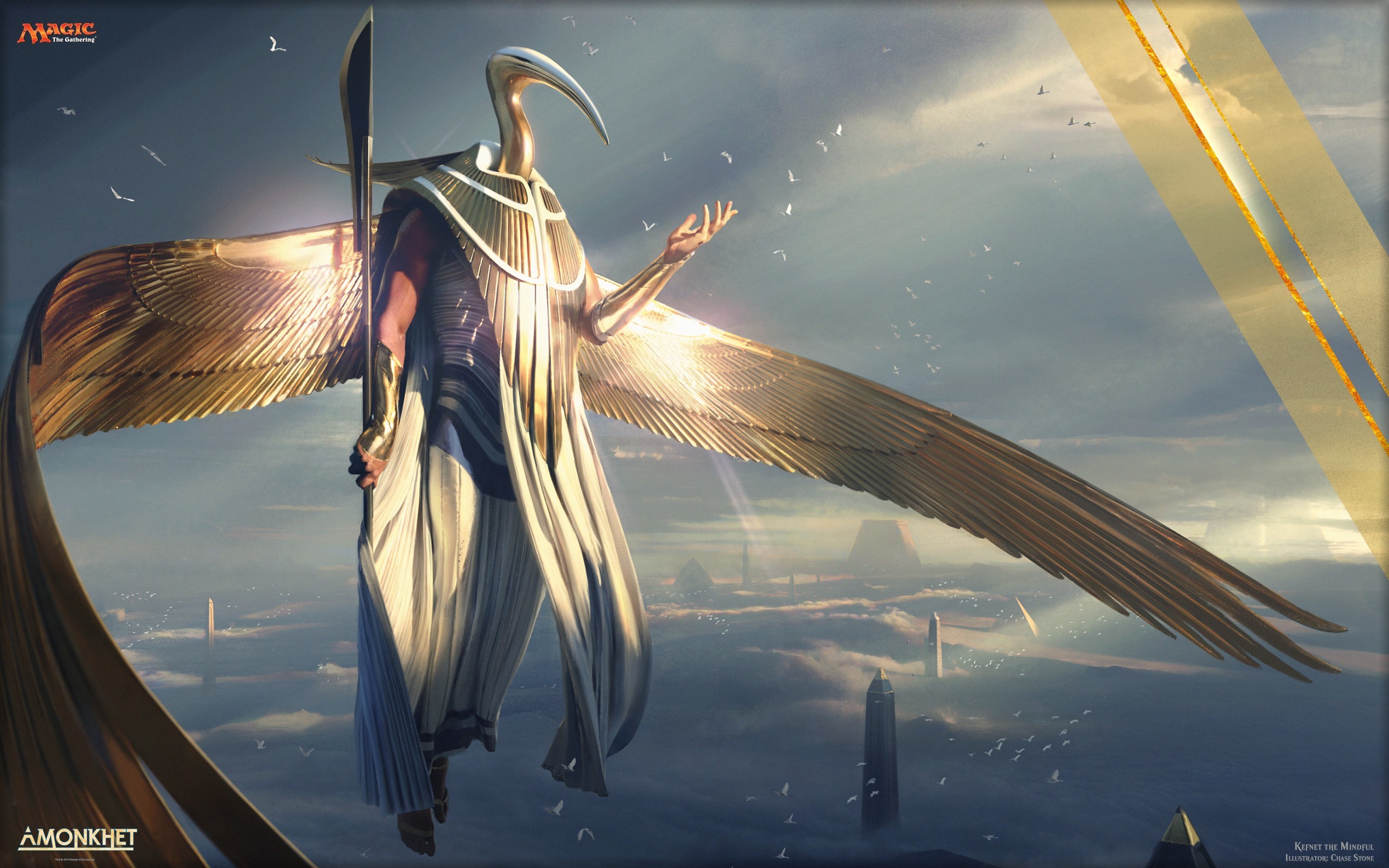 Amonkhet, MTG, Divinità, Ali, 16:10 2K, sfondo widescreen