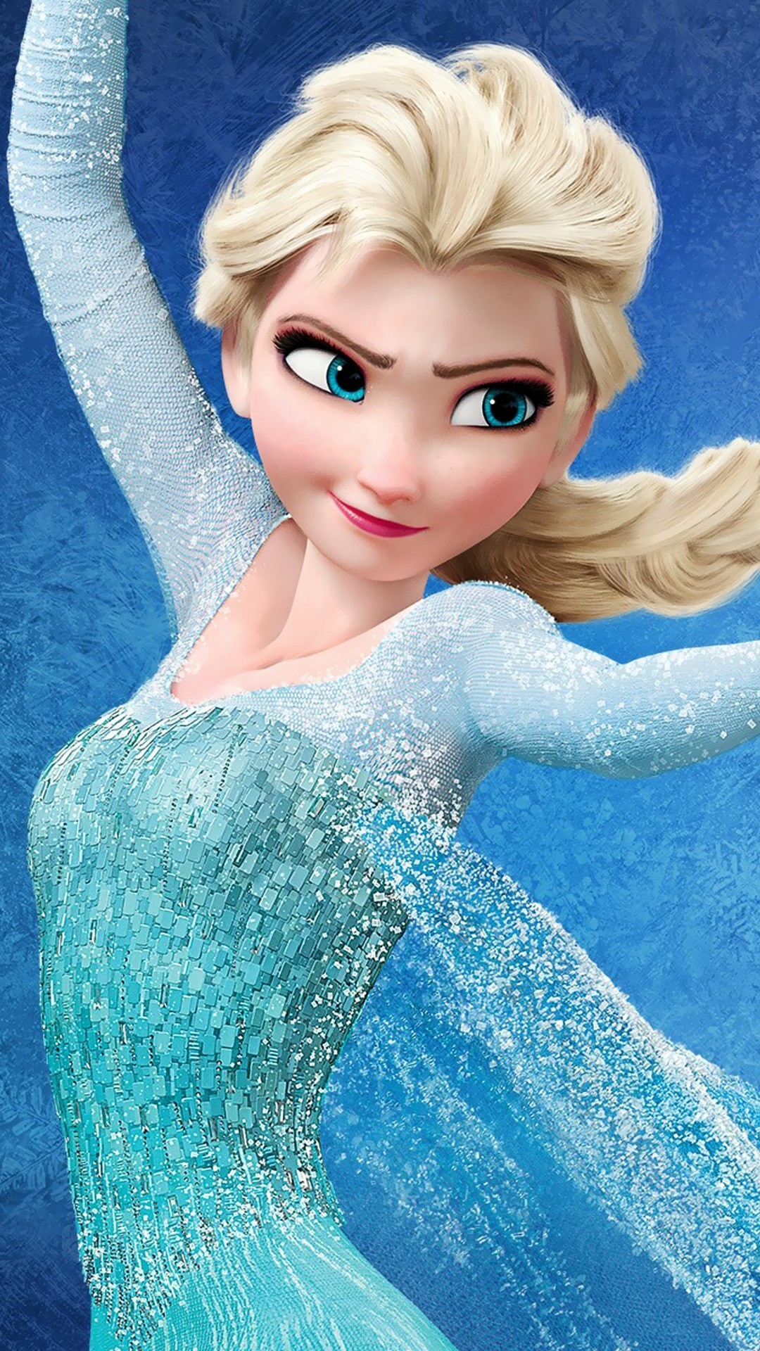 Elsa, Treccia, Primo piano, Disney, sfondo per iPhone e Android