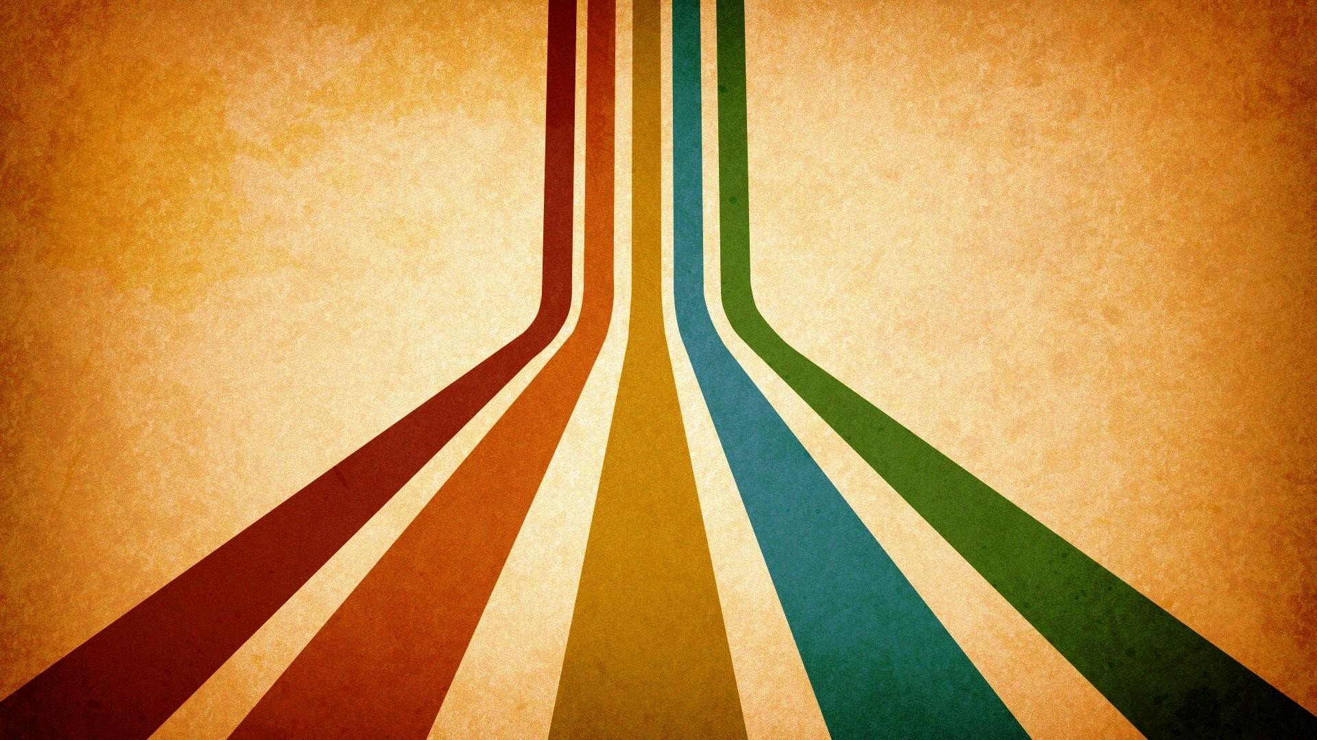 Strisce retrò, Vintage, Arcobaleno, Full HD, sfondo desktop