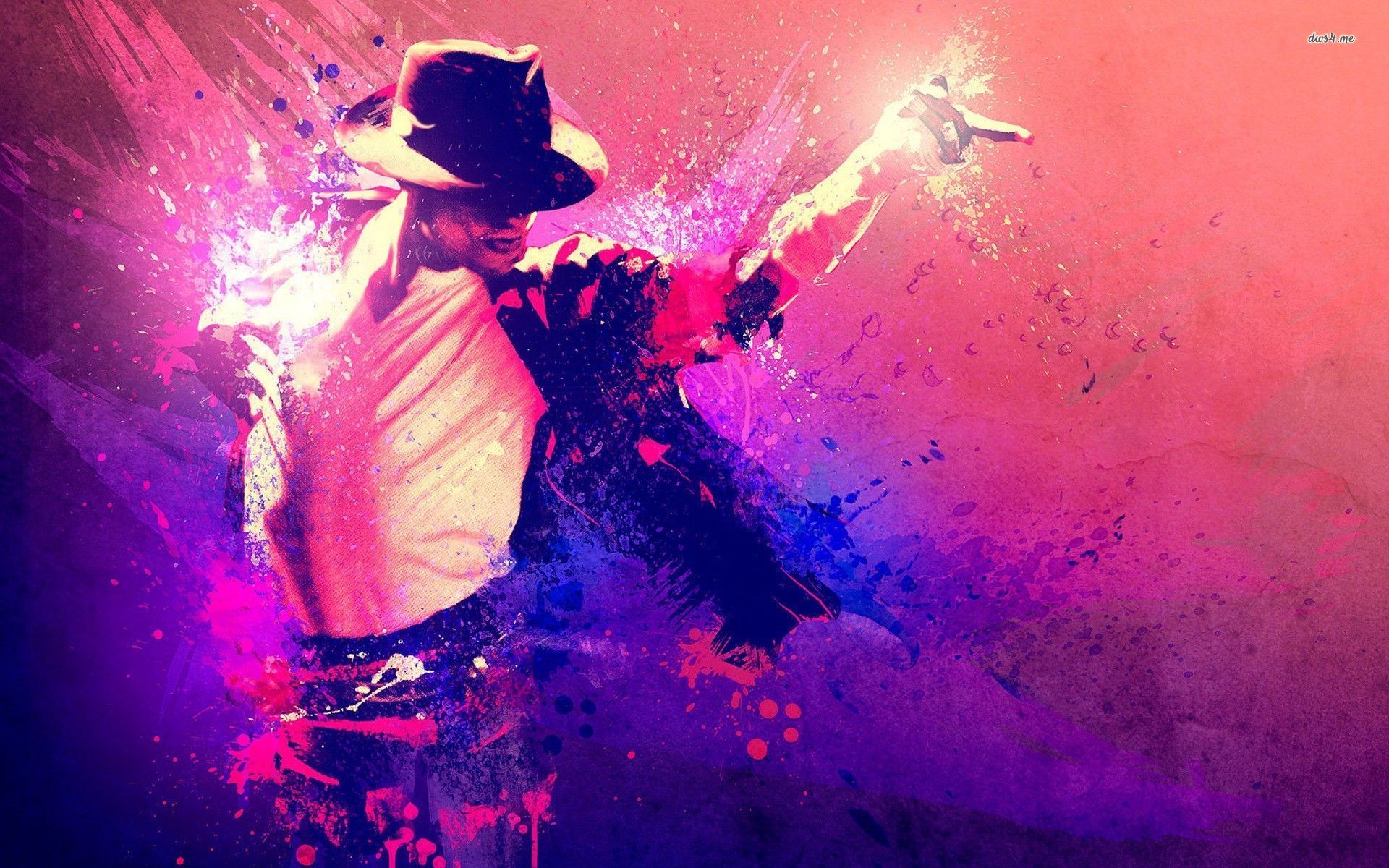 Michael Jackson, Ballo, Schizzi di colore, Rosa e viola, 1920x1200, sfondo MacBook Pro
