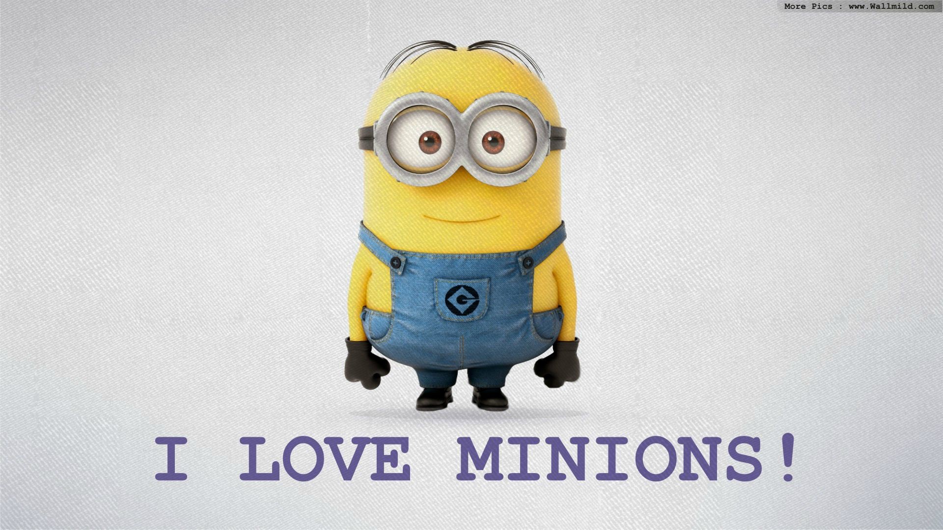Dave, Minions, I love Minions, Grigio, Full HD 1080p, sfondo desktop