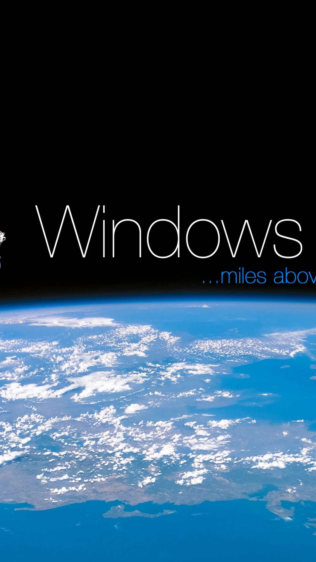 Windows, Terra, Nuvole, Vista dallo spazio, sfondo iPhone Full HD