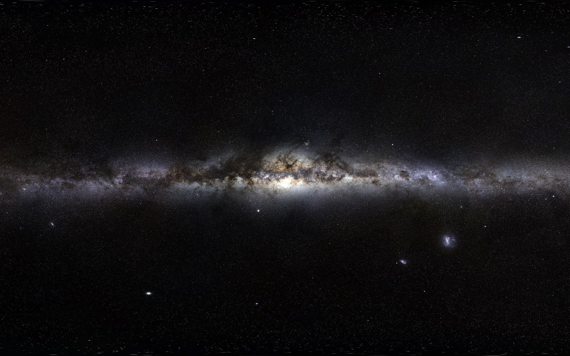 Via Lattea, Panorama, Stelle, 1920x1200, immagine di sfondo
