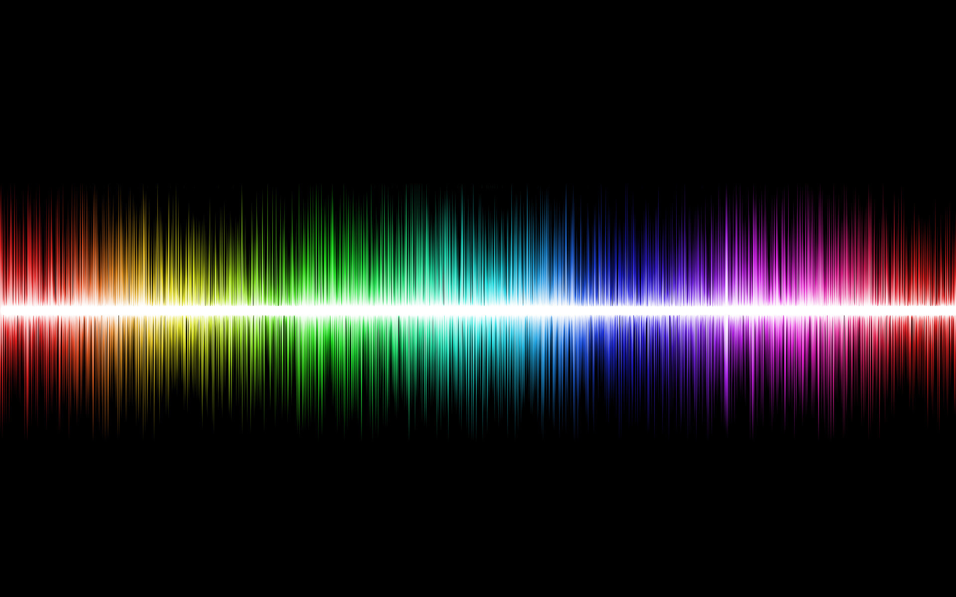 Onda sonora, Equalizzatore, Arcobaleno, Sfondo nero, 1920x1200, wallpaper desktop
