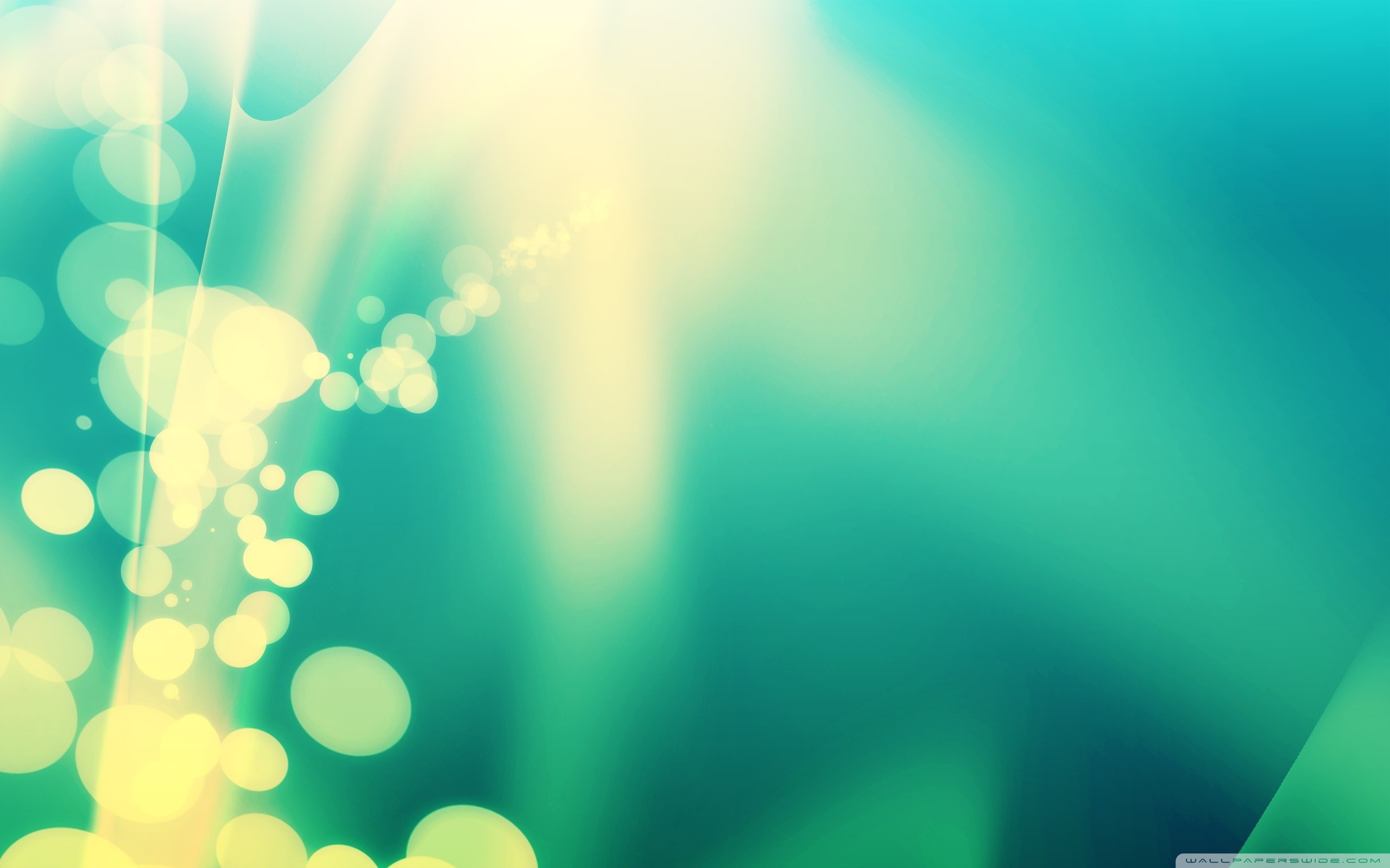 Bokeh, Verde acqua, Luci, Astratto, 2K 1600p, sfondo desktop