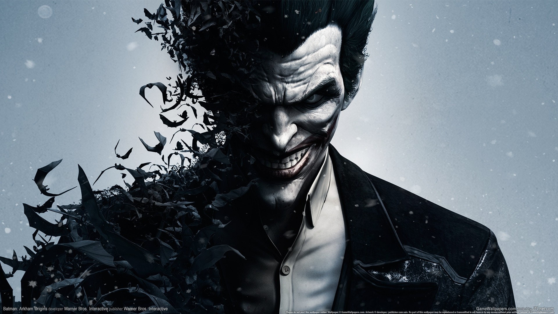 Joker, Batman: Arkham Origins, Pipistrelli, Videogioco, Full HD, sfondo per PC