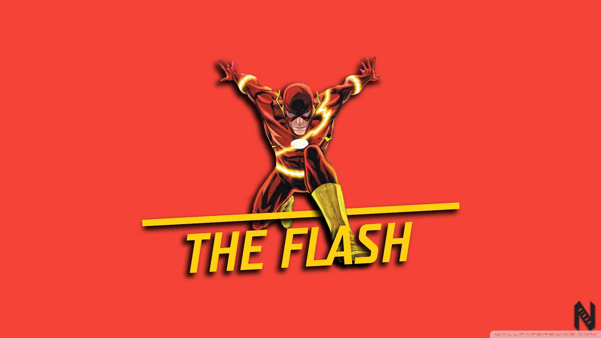Flash, Fumetto, Logo, Rosso, 1920x1080, sfondo per PC