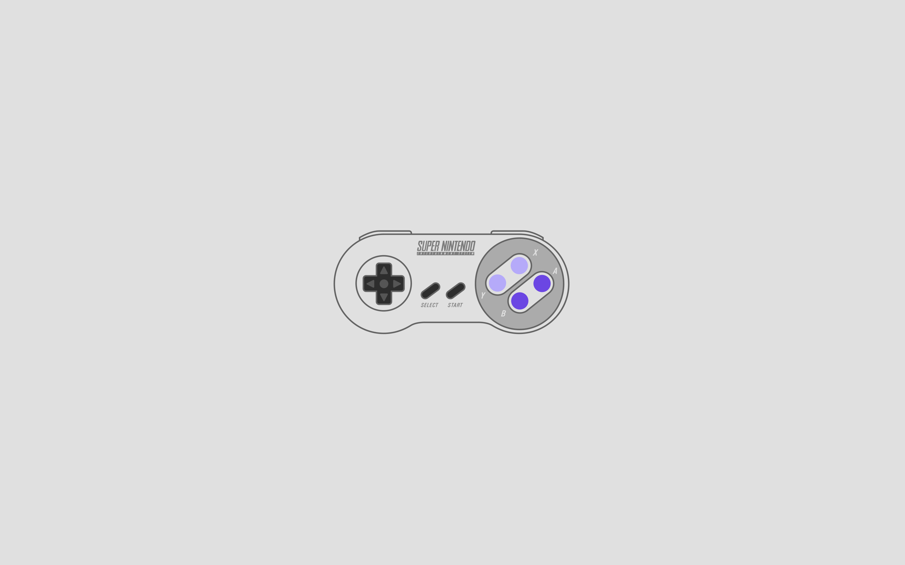 Controller SNES, Minimalismo, Sfondo grigio, 2K, wallpaper per portatile