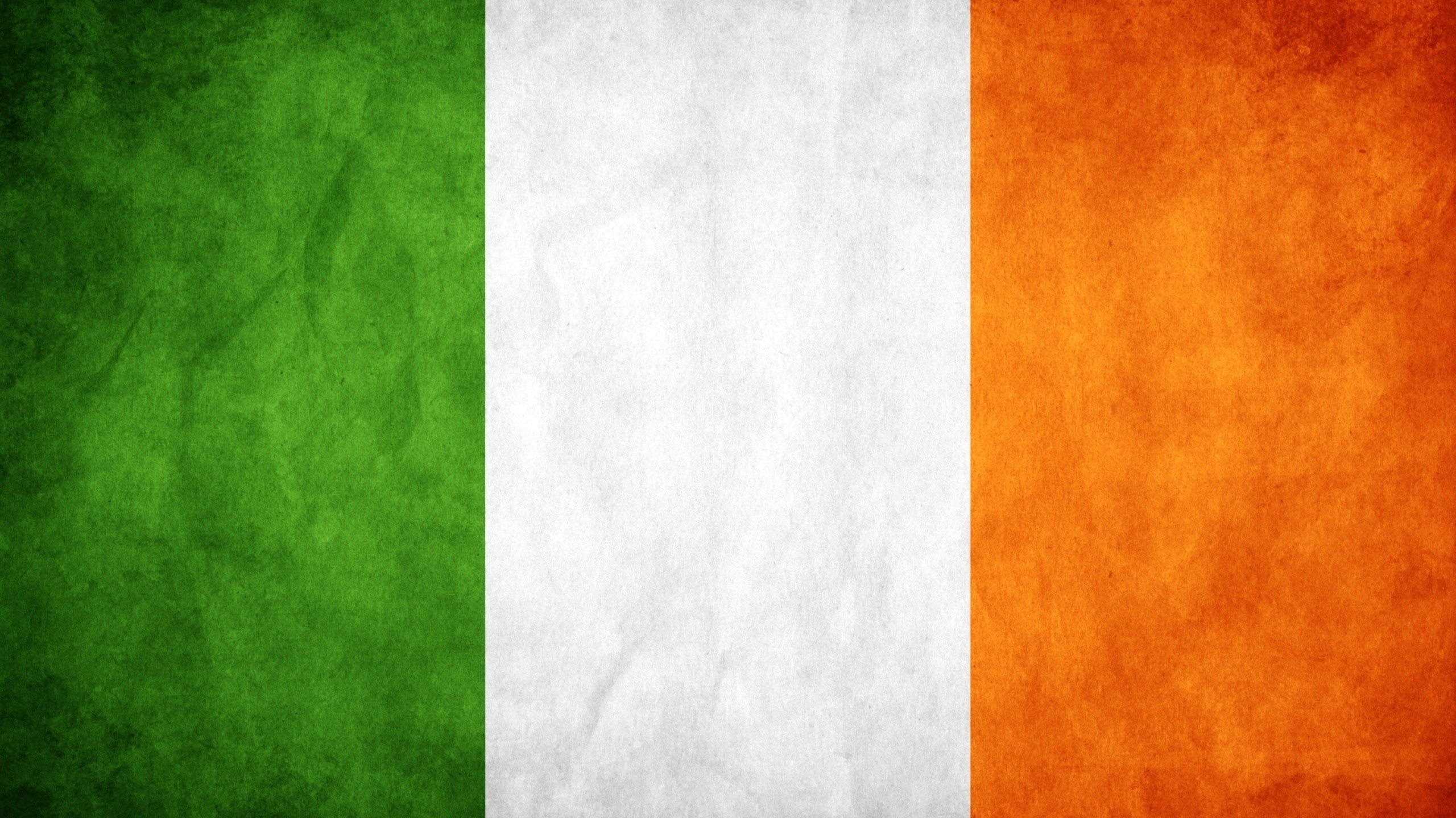 Bandiera dell'Irlanda, Tricolore, Verde, Arancione, 2K, sfondo per PC