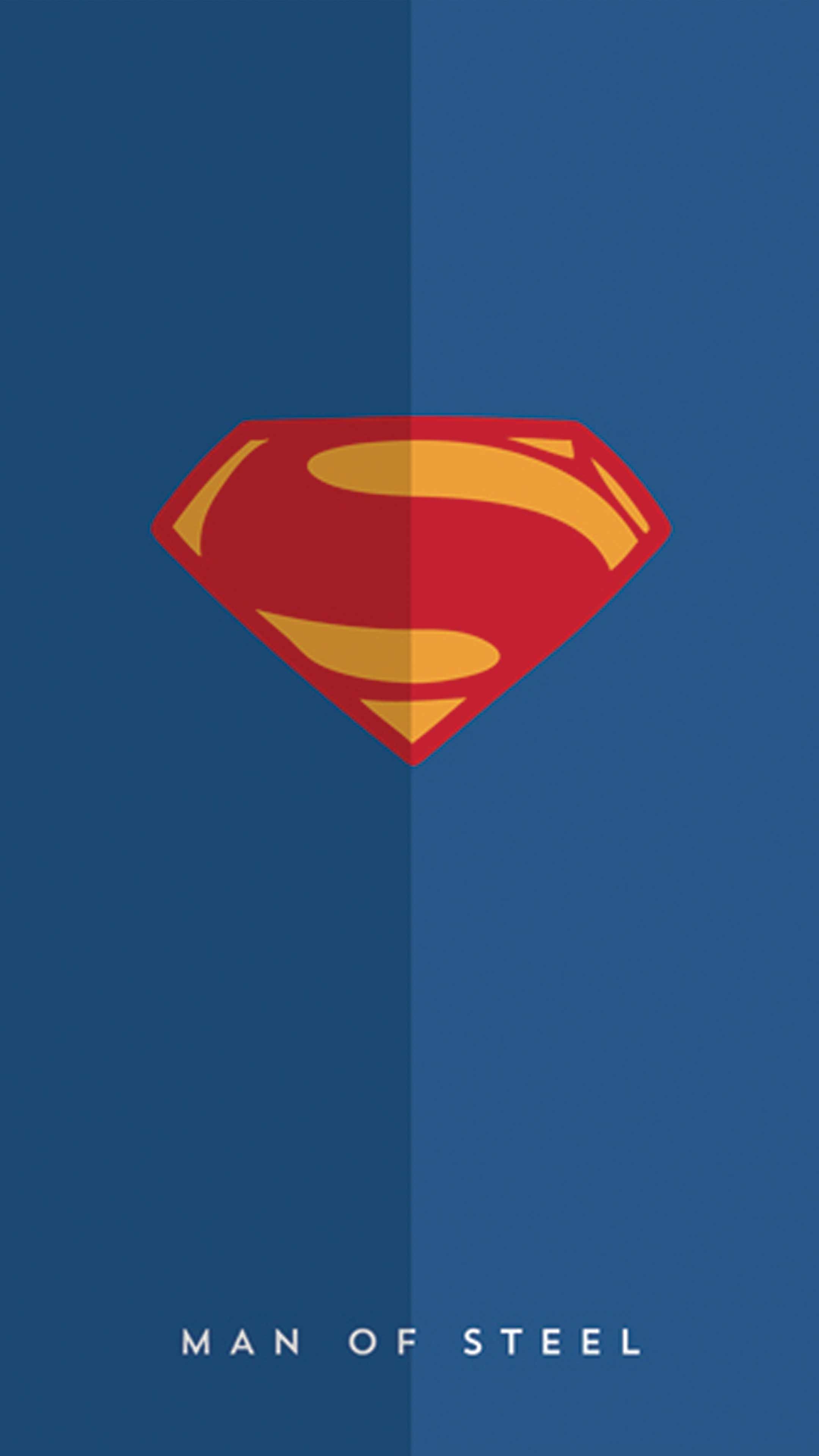 Superman, L'uomo d'acciaio, Logo Superman, Minimalismo, Blu, QHD+, schermata di blocco iPhone 5
