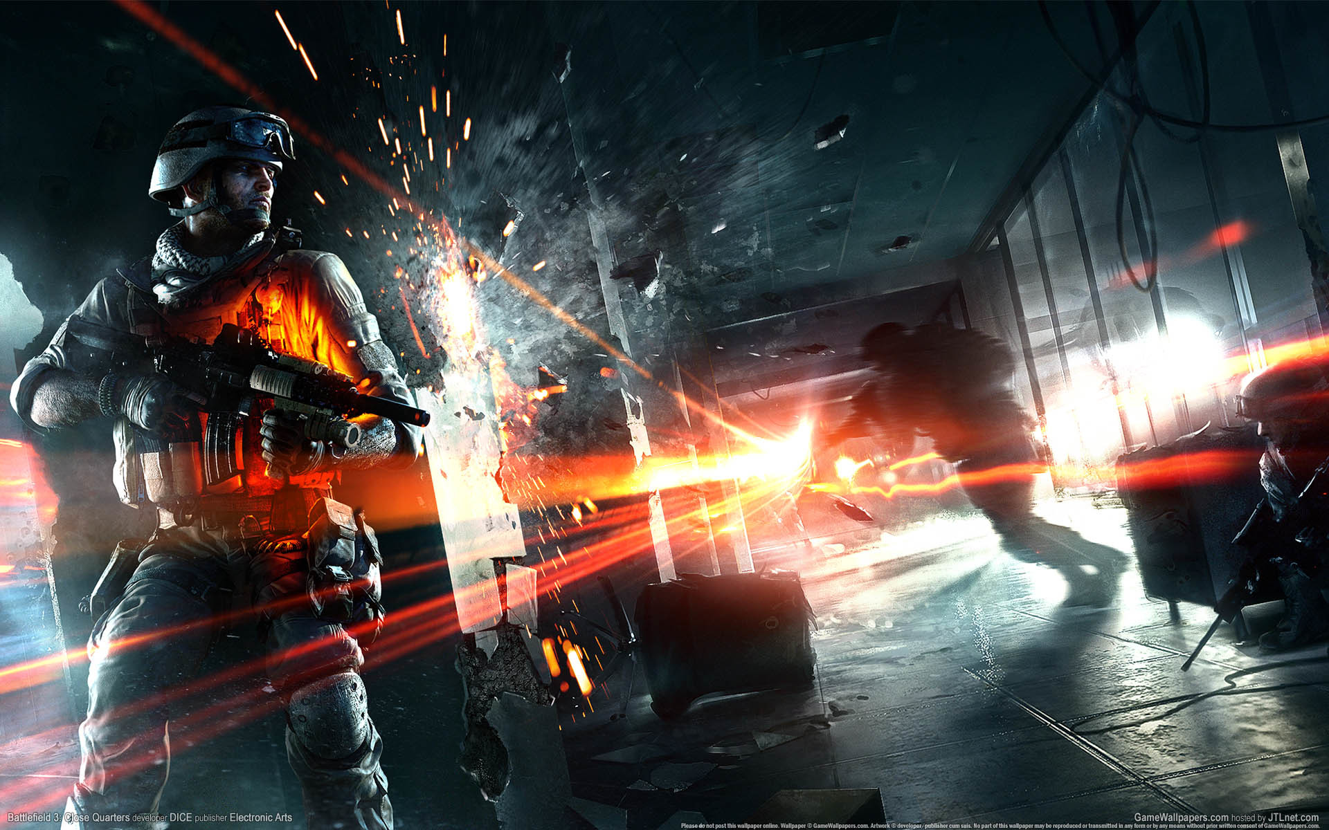 Battlefield 3, Soldato, Sparatoria, Traccianti, Scintille, 1920x1200, sfondo MacBook Pro