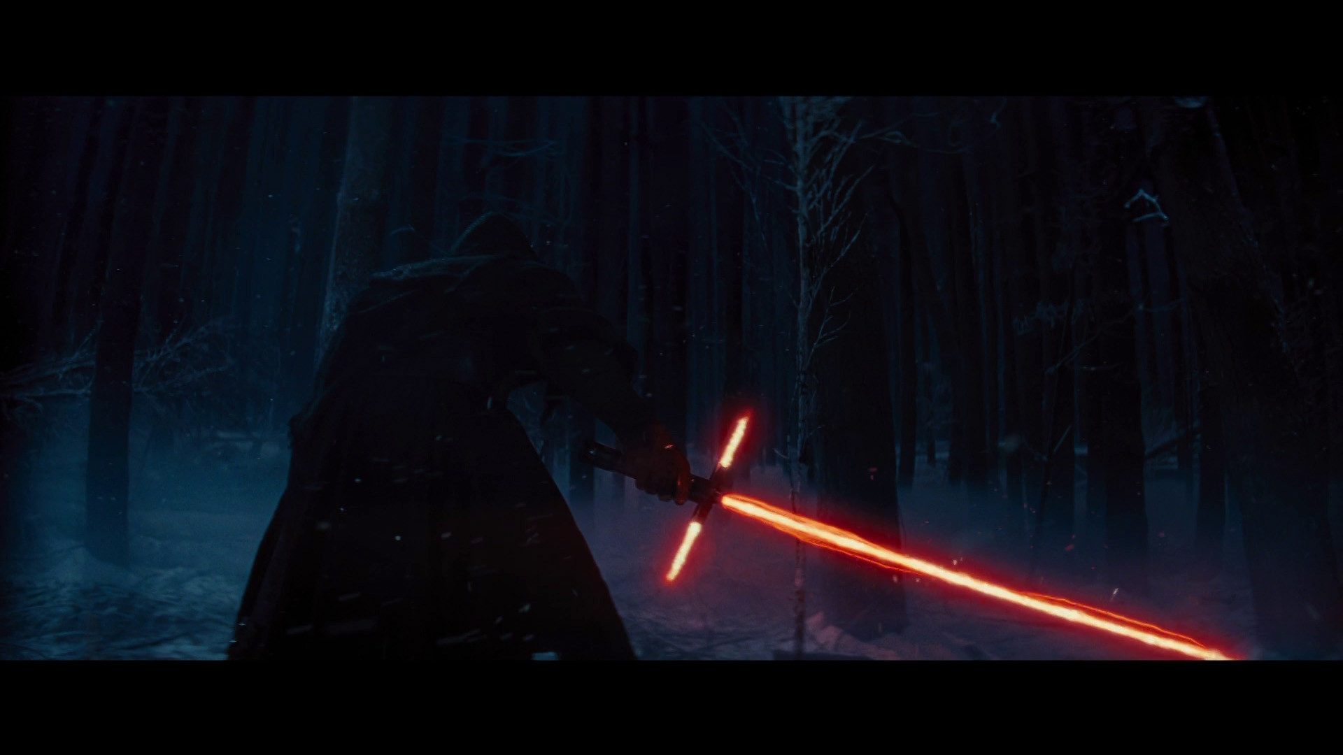 Kylo Ren, Spada laser a croce, Foresta, Star Wars: Il risveglio della Forza, sfondo 1080p