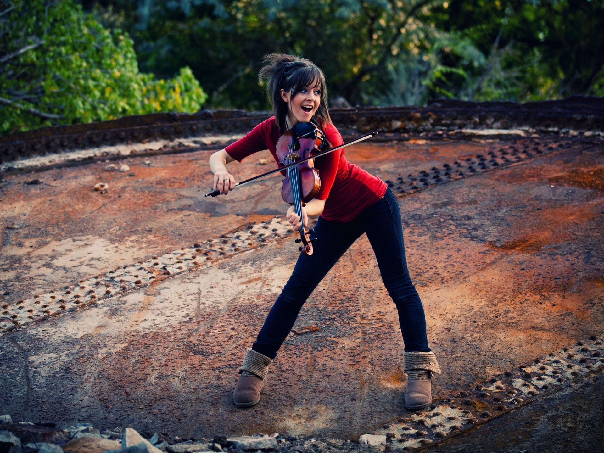 Lindsey Stirling, Violinista, Danza, Esterno, Full HD, schermata di blocco iPad