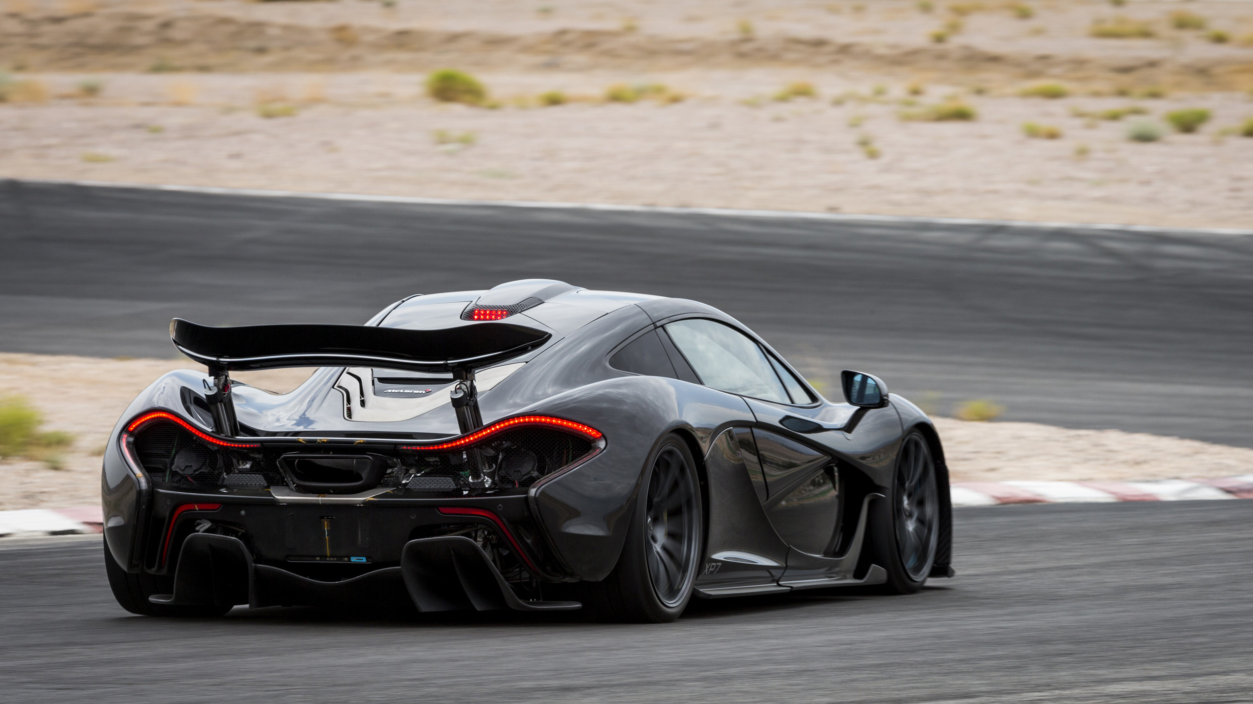 McLaren P1, Grigio, Pista, Alettone, 2K, sfondo per PC e portatile
