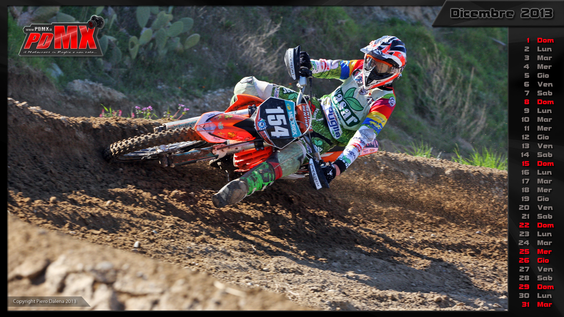 KTM, Motocross, Calendario, Dicembre 2013, Curva, Full HD, wallpaper per computer