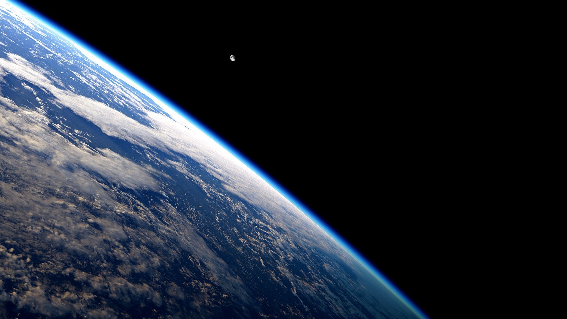 Terra, Orbita, Curvatura, Spazio, Full HD, sfondo per PC