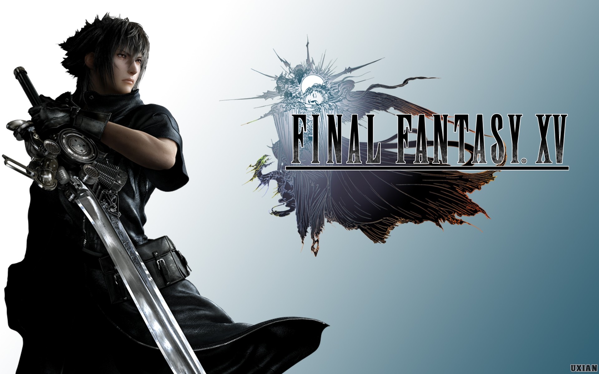 Noctis Lucis Caelum, Final Fantasy XV, Logo, Spada, 1920x1200, sfondo per PC
