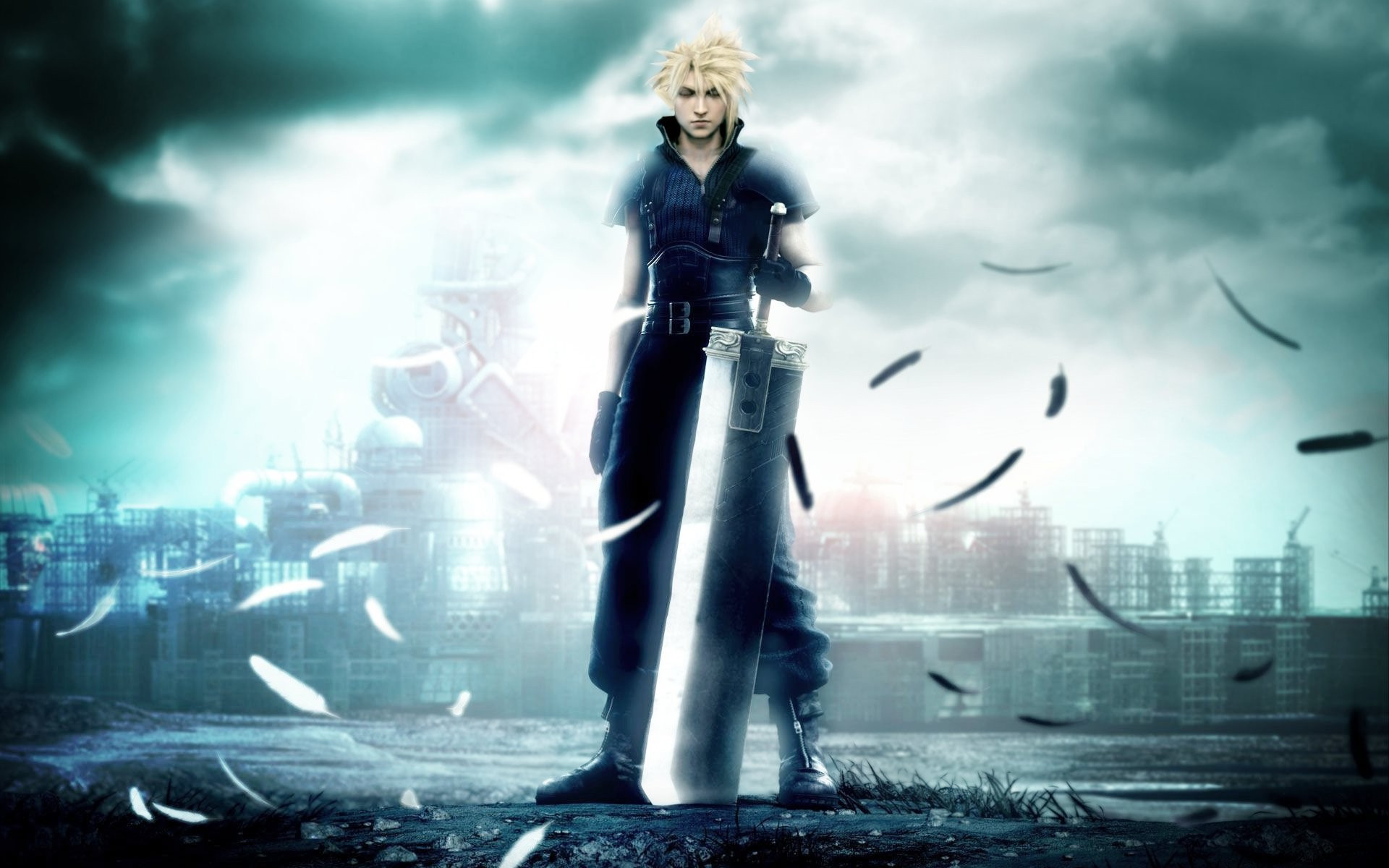 Cloud Strife, Final Fantasy VII: Advent Children, Spada Potens, Midgar, sfondo MacBook Pro
