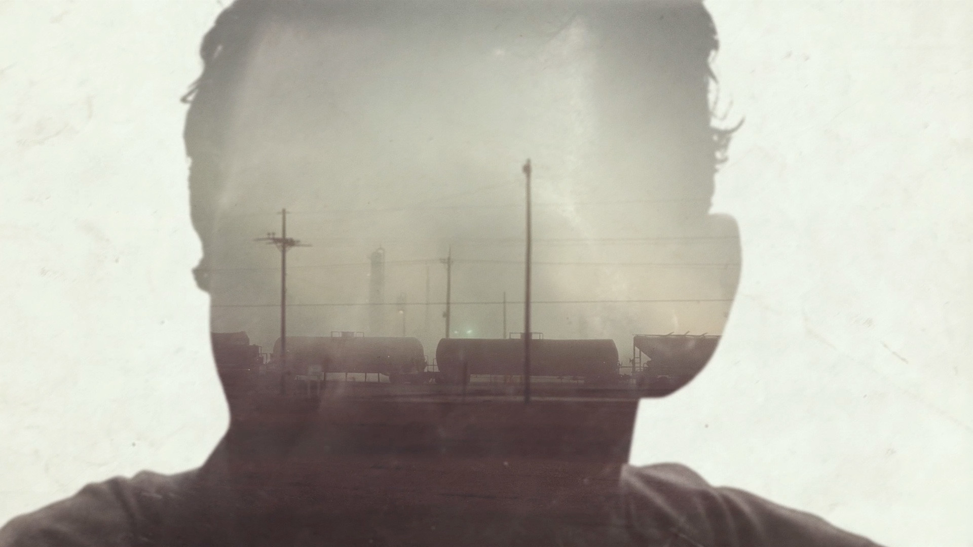 True Detective, Doppia esposizione, Silhouette, Paesaggio industriale, sfondo Full HD per portatile