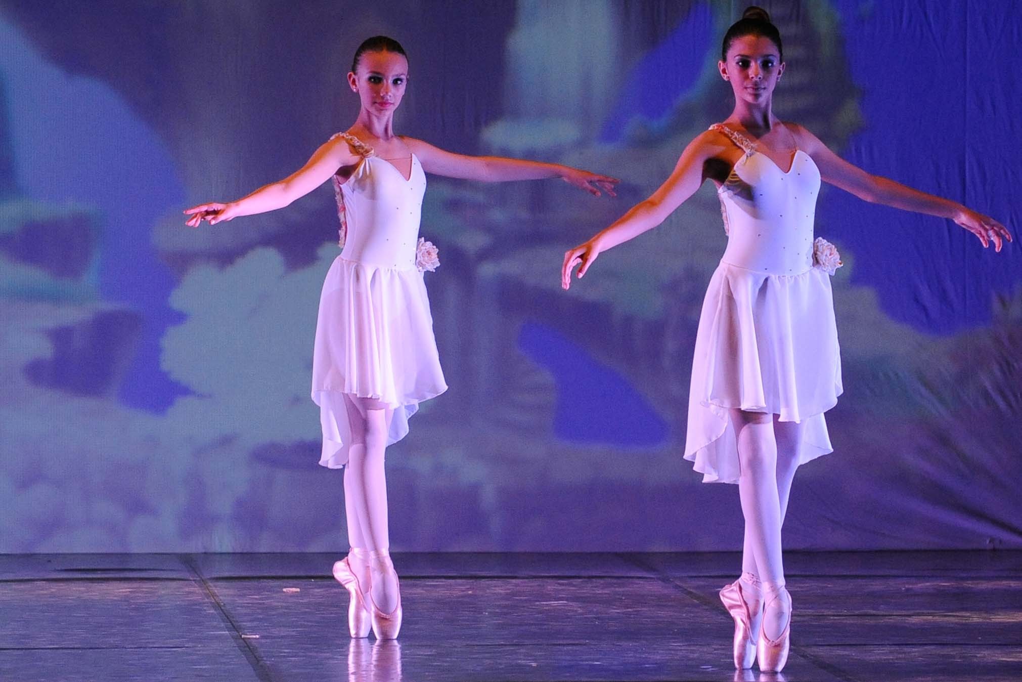 Ballerine, Danza classica, Tutù bianco, Palcoscenico, Full HD, sfondo per PC