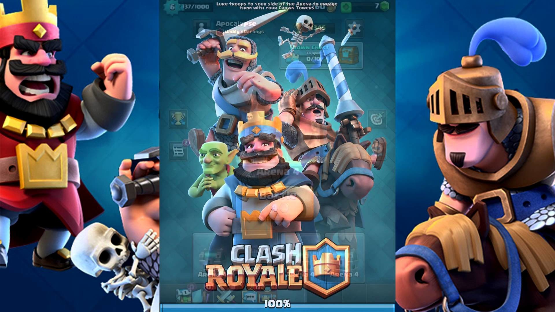 Clash Royale, Re Rosso, Principe, Collage, 1920x1080, immagine di sfondo