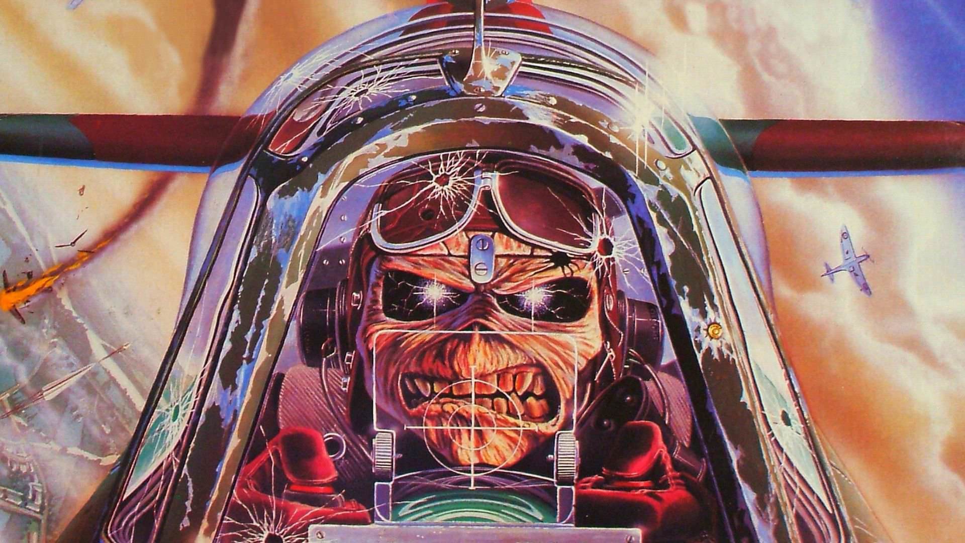 Eddie, Aces High, Iron Maiden, Spitfire, Cabina di pilotaggio, Full HD 1080p, sfondo desktop