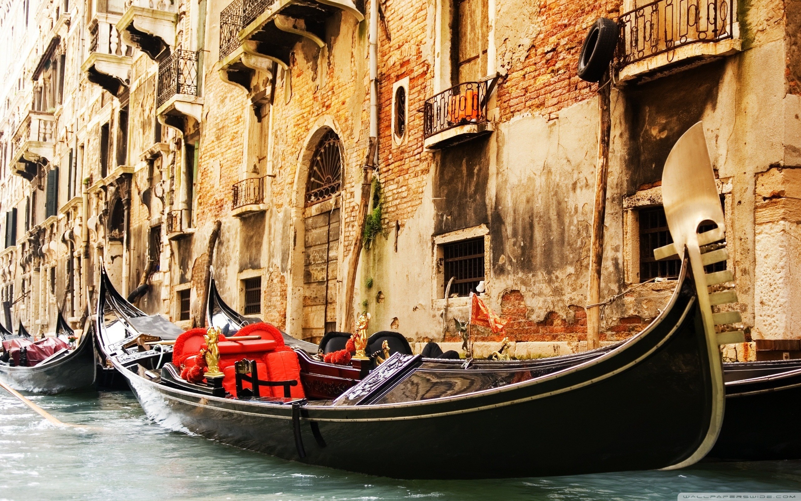 Venezia, Gondola, Canale, Palazzi, 2560x1600, sfondo per PC