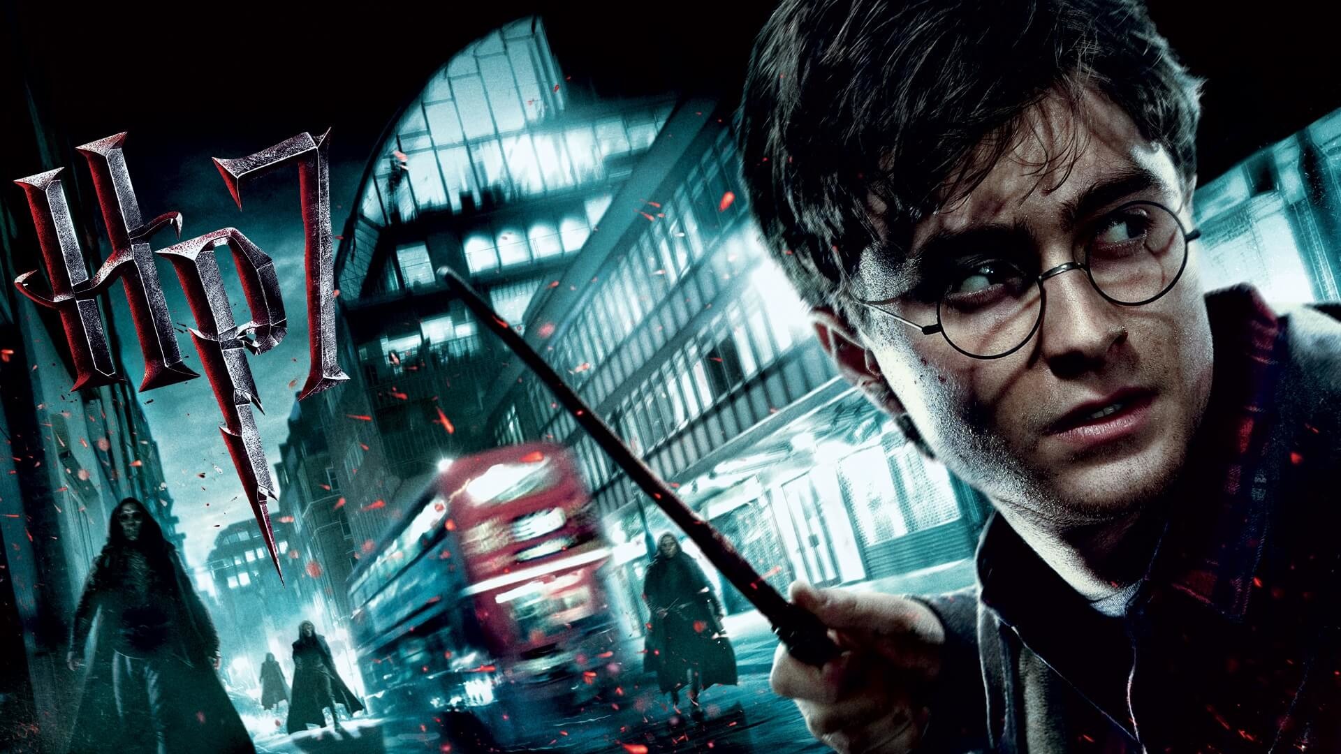 Harry Potter, Daniel Radcliffe, Harry Potter e i Doni della Morte, Mangiamorte, Londra, Notte, sfondo Full HD