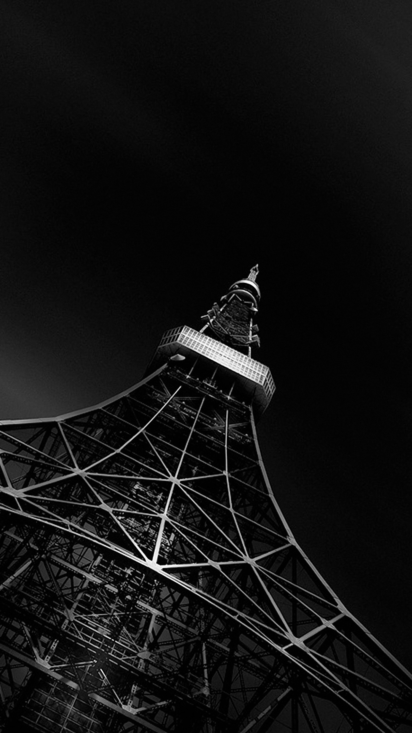 Torre Eiffel, Parigi, Bianco e nero, sfondo LG G4 QHD+