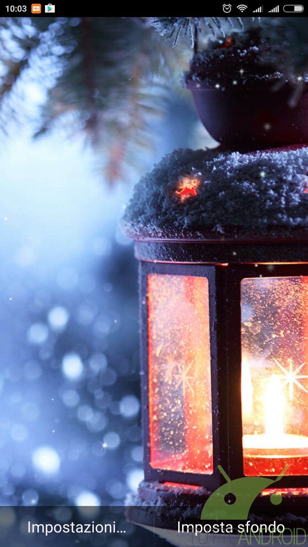 Lanterna, Neve, Inverno, Bokeh, Sfondo animato, Full HD, wallpaper per smartphone
