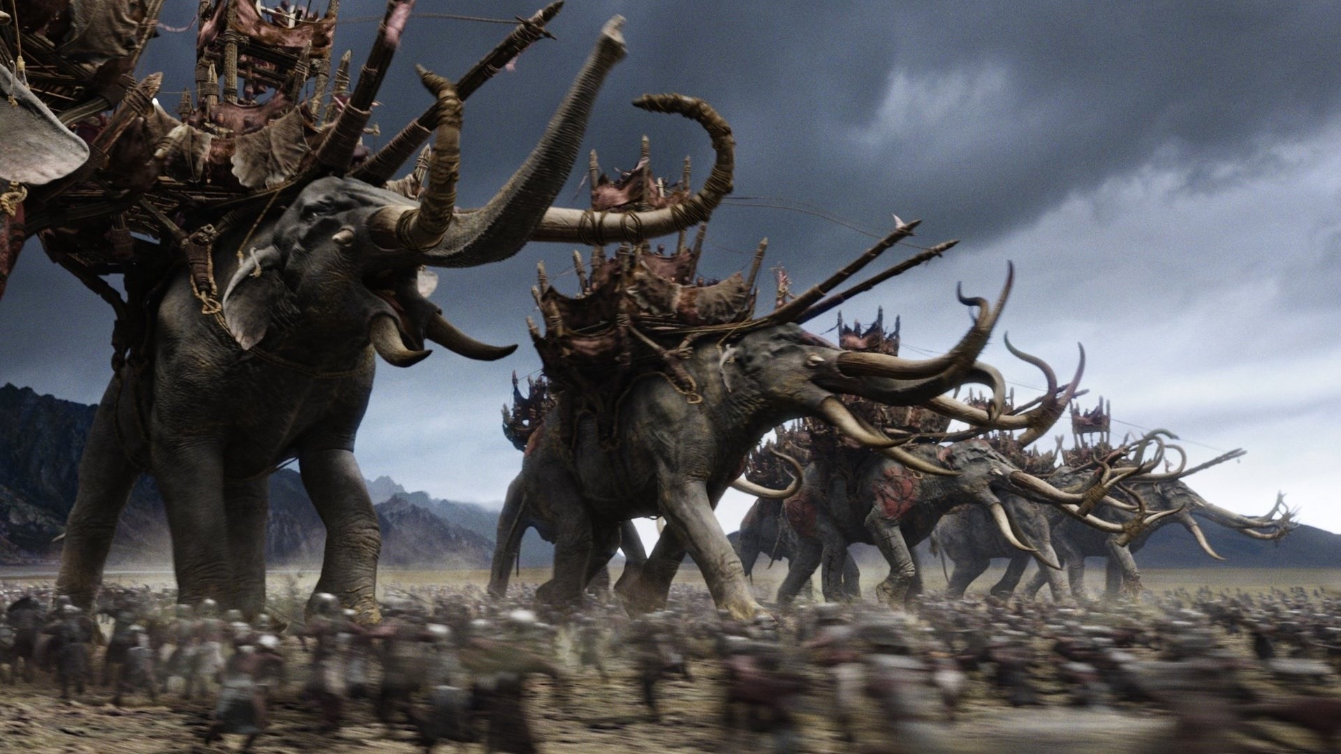 Mûmakil, Battaglia dei Campi del Pelennor, Il Signore degli Anelli, Esercito, sfondo desktop