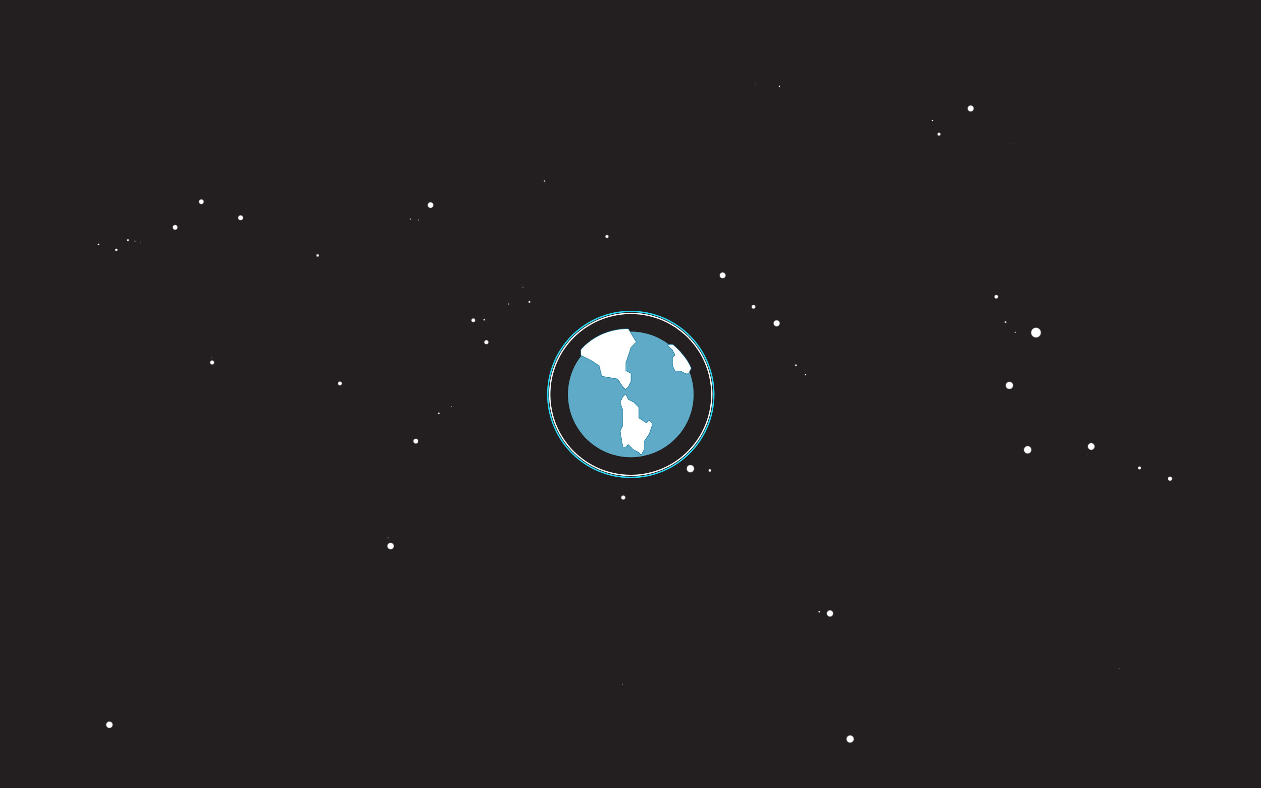 Terra, Spazio, Stelle, Minimalista, 2560x1600, sfondo per PC