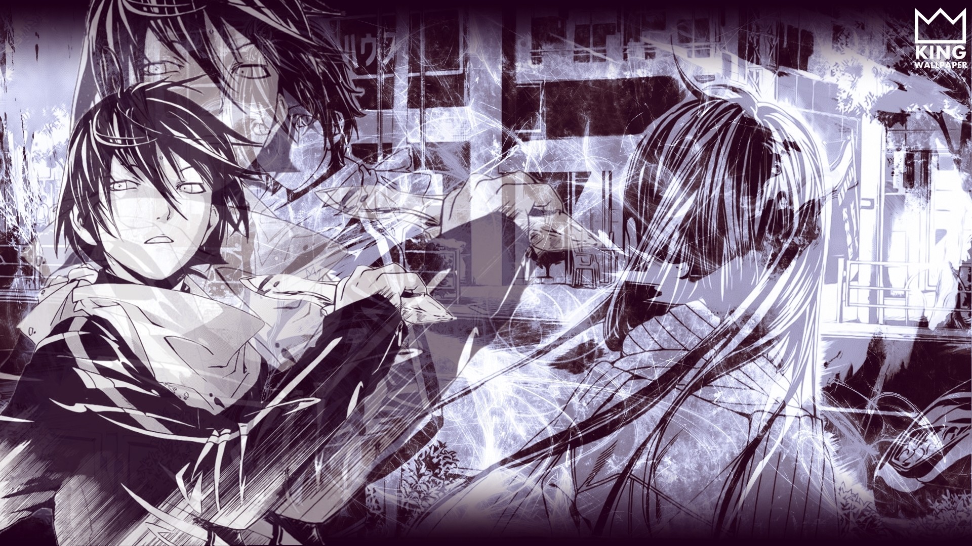 Yato, Hiyori Iki, Noragami, Manga, Viola, Full HD, sfondo per PC e portatile