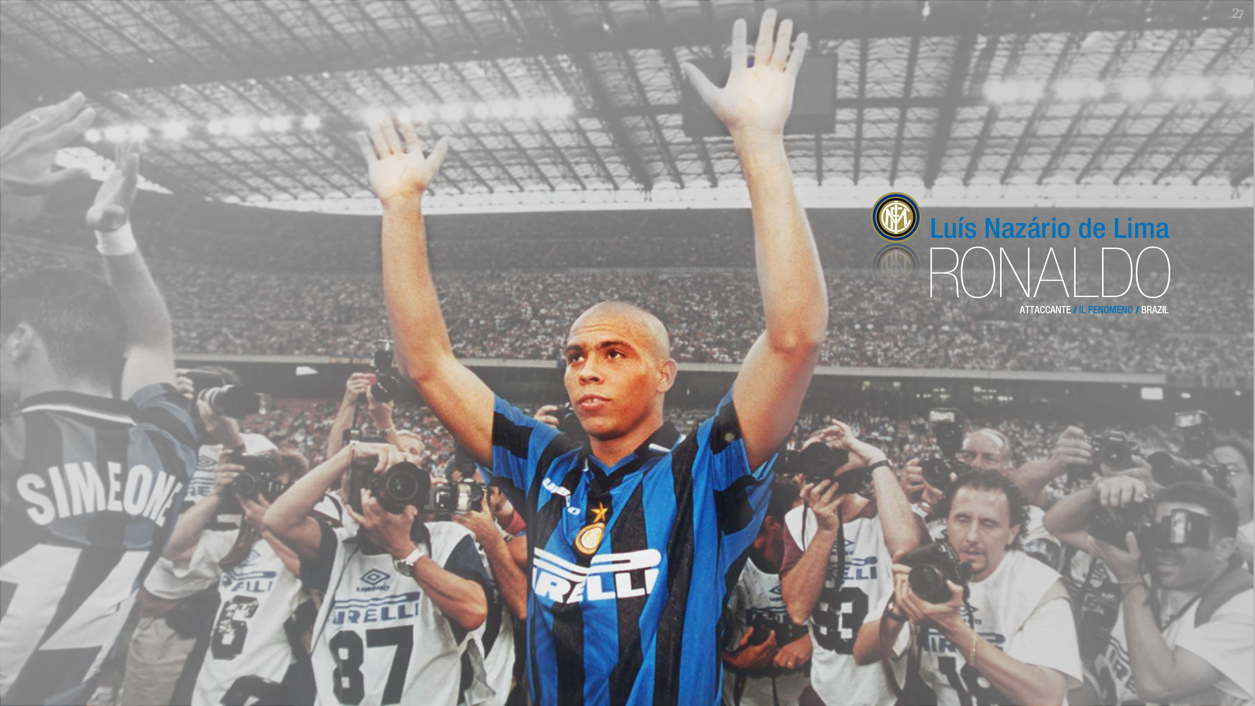 Ronaldo, Luís Nazário de Lima, Inter, Presentazione, 2560x1440, immagine di sfondo