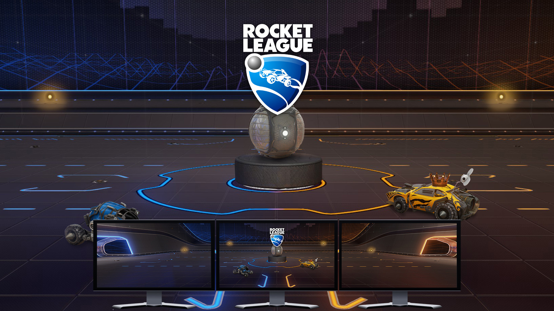 Rocket League, Logo, Arena, Notte, Full HD 1080p, sfondo desktop