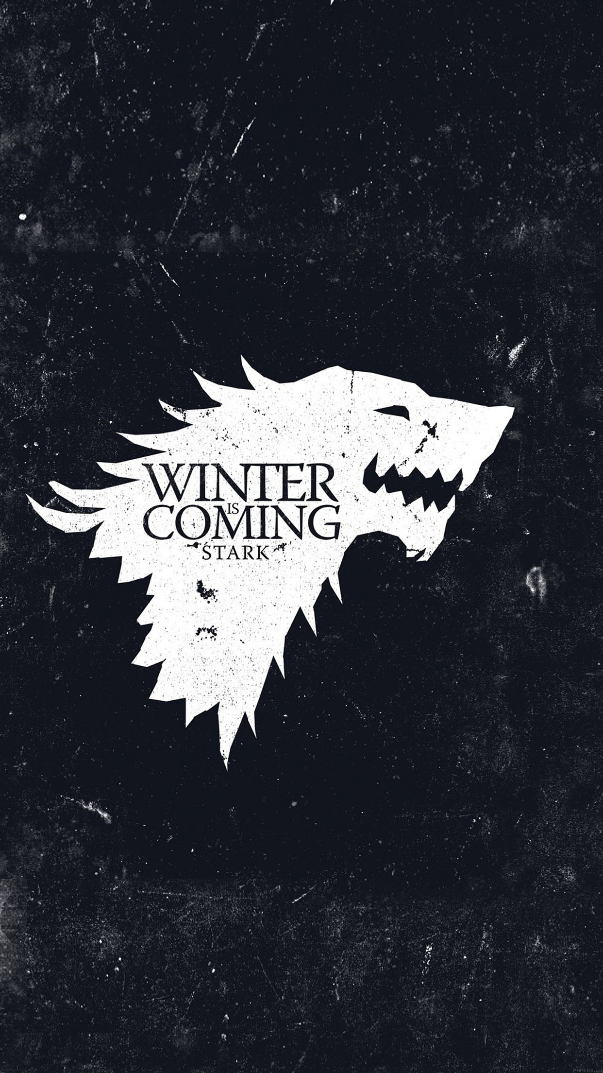 Metalupo, Casata Stark, L'inverno sta arrivando, Il Trono di Spade, Sfondo nero, wallpaper cellulare