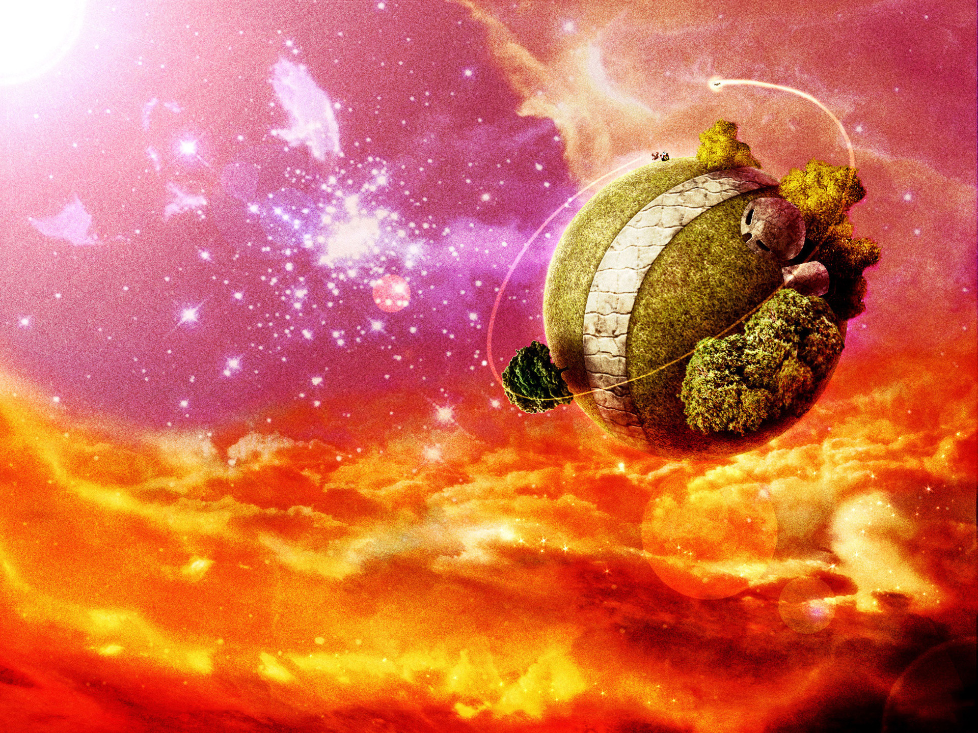 Pianeta di Re Kaio, Spazio, Dragon Ball, Nebulosa, Full HD, sfondo per iPad e tablet