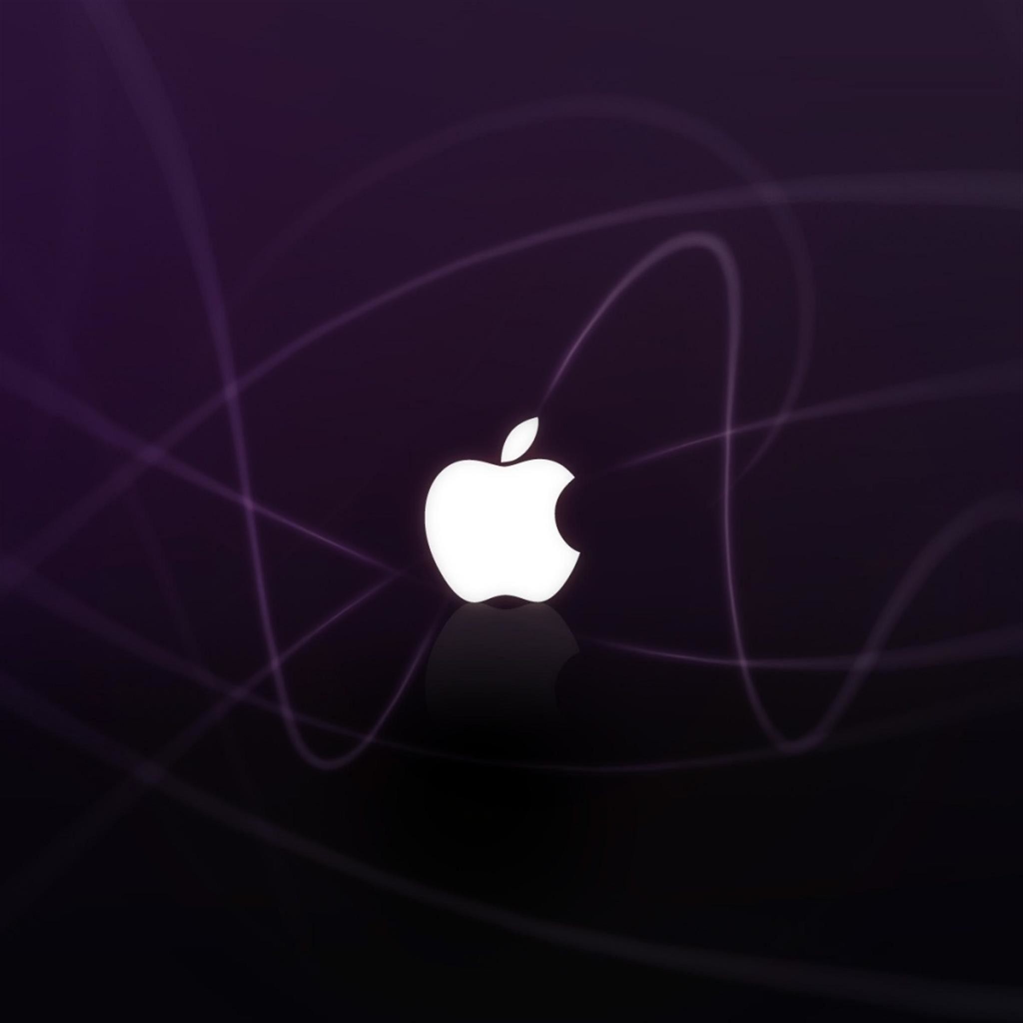 Logo Apple, Linee curve, Viola scuro, sfondo iPhone 16 verticale